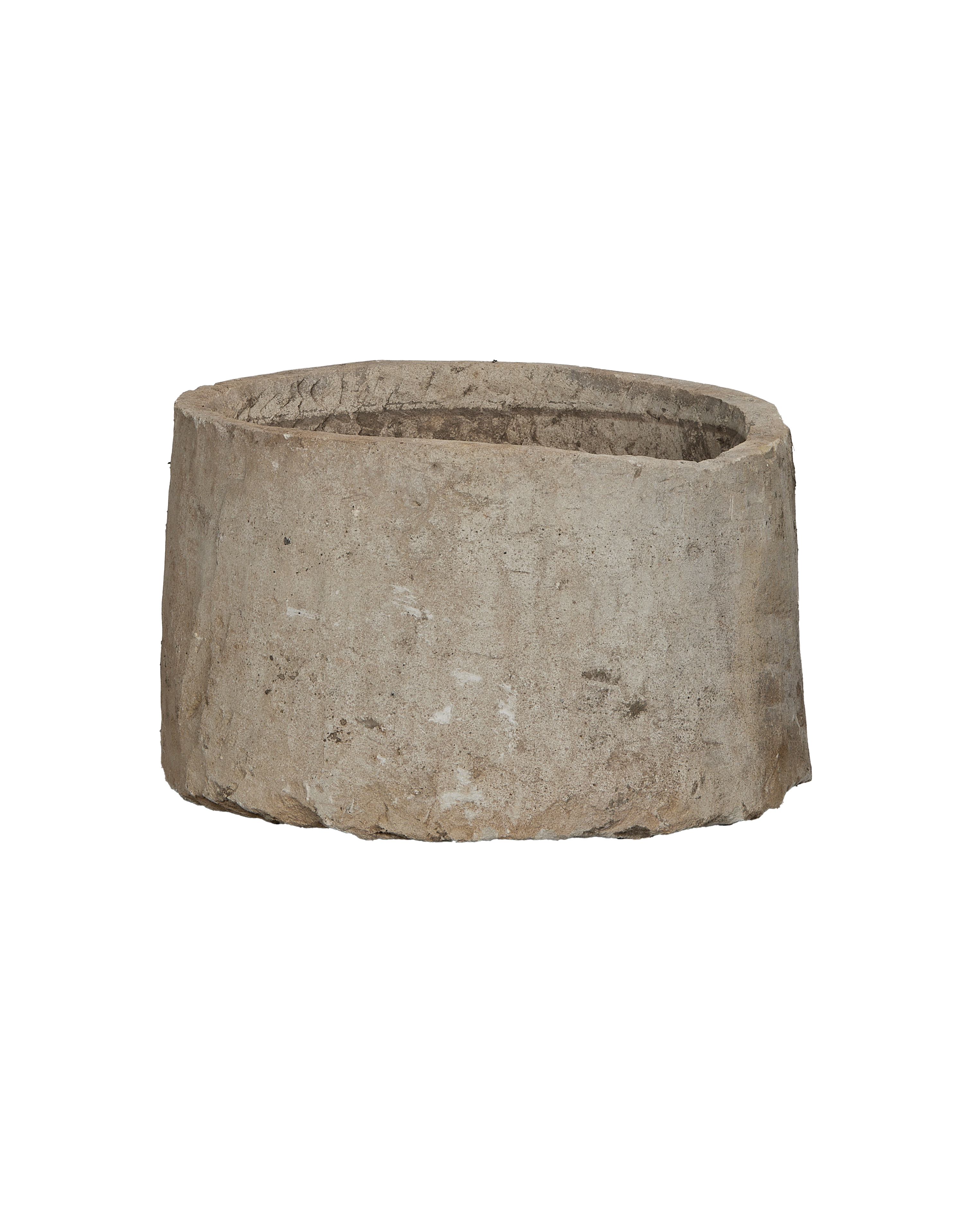 Vintage round limestone trough,