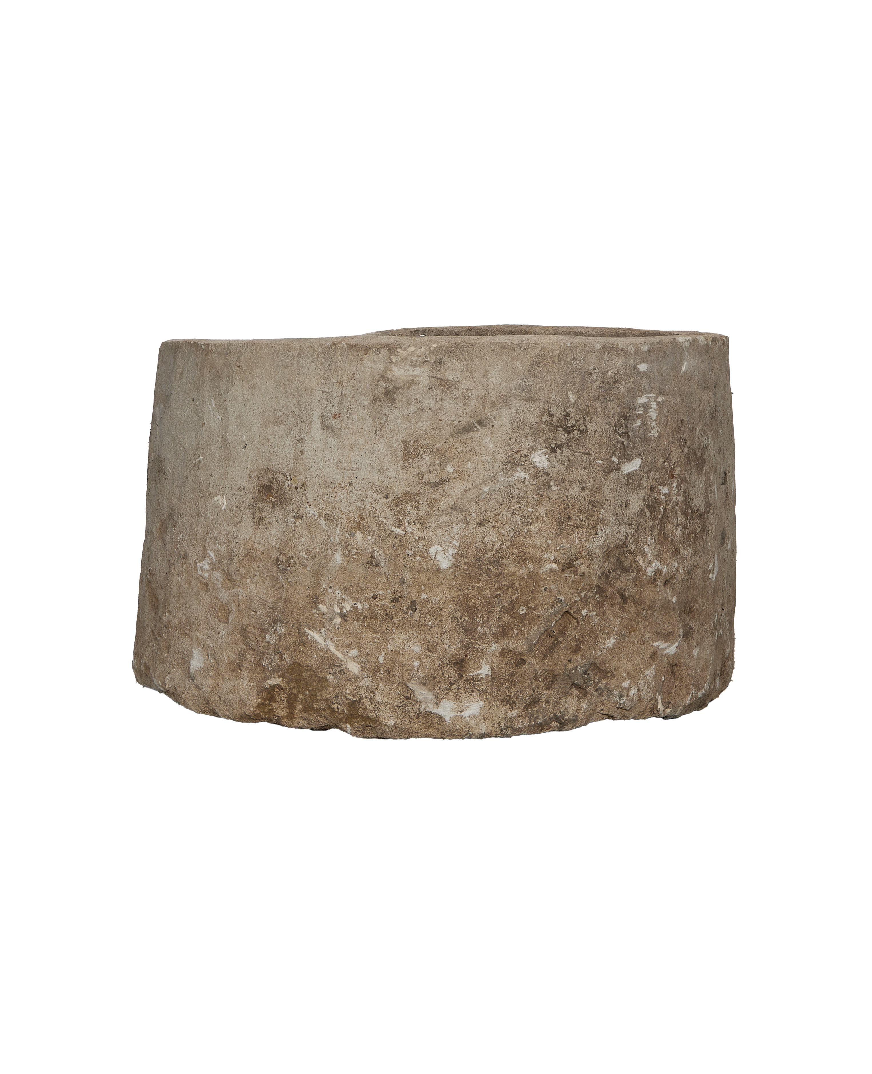 Vintage round limestone trough