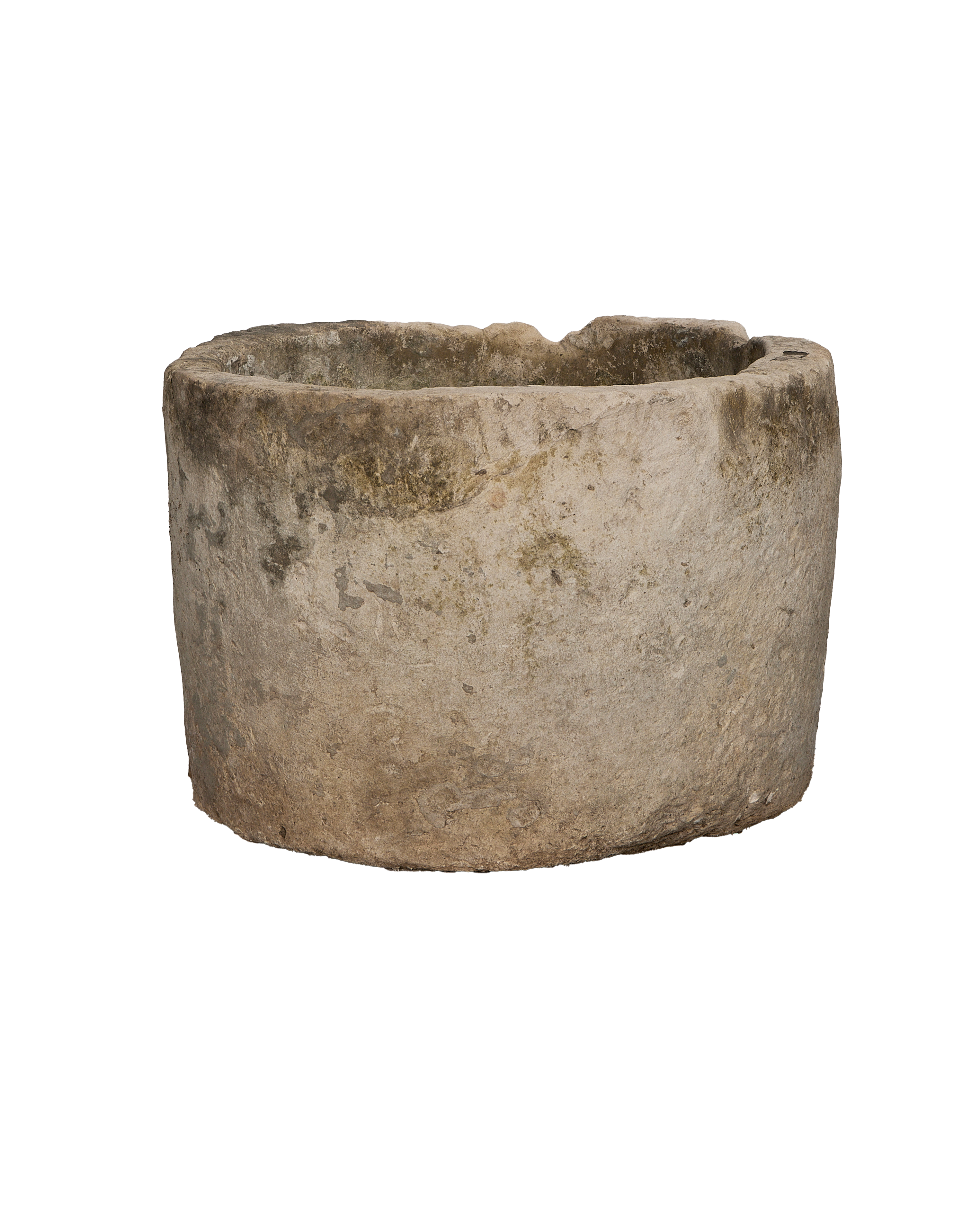 Limestone Trough - Round - oak - from Indonesia - vintage