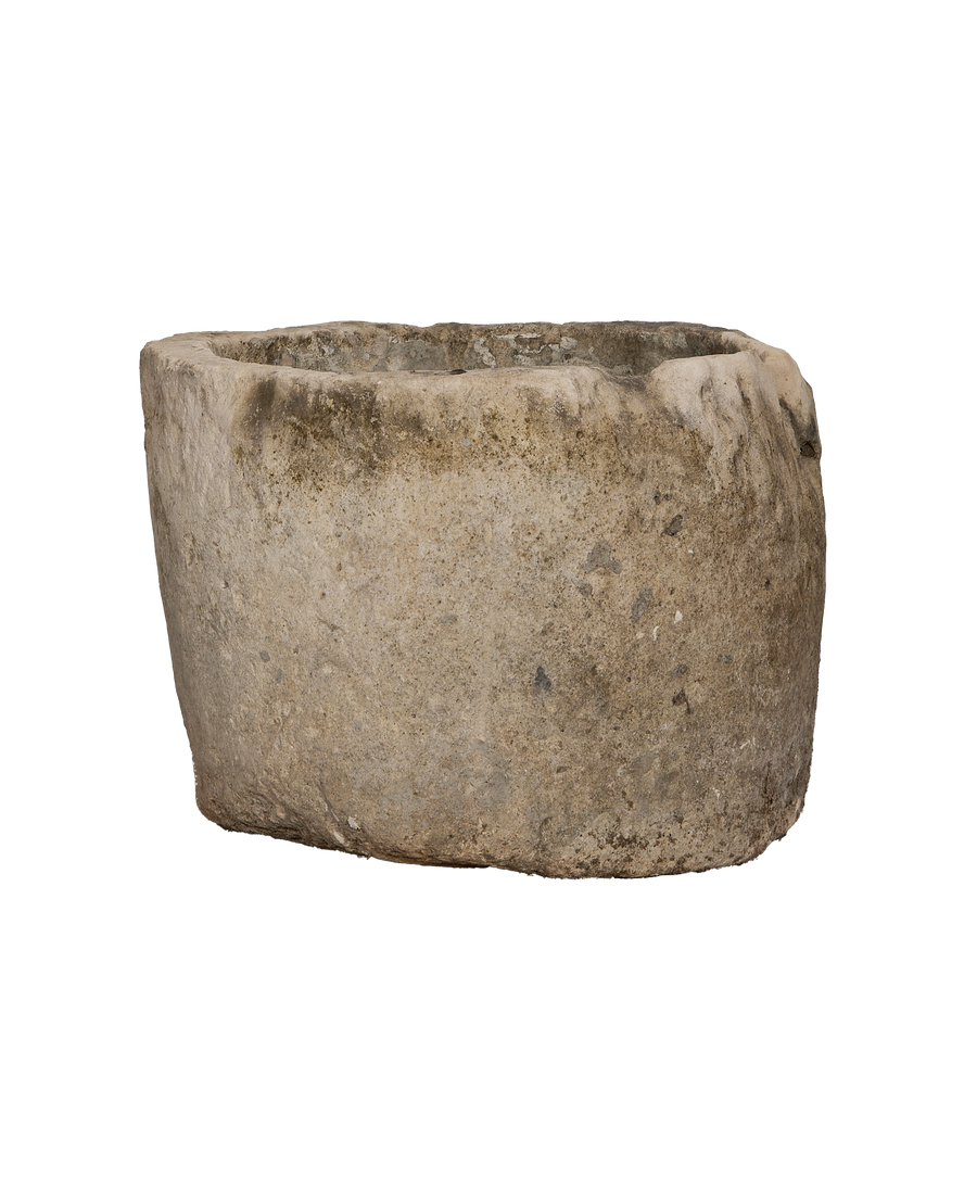 Limestone Trough - Round detail view