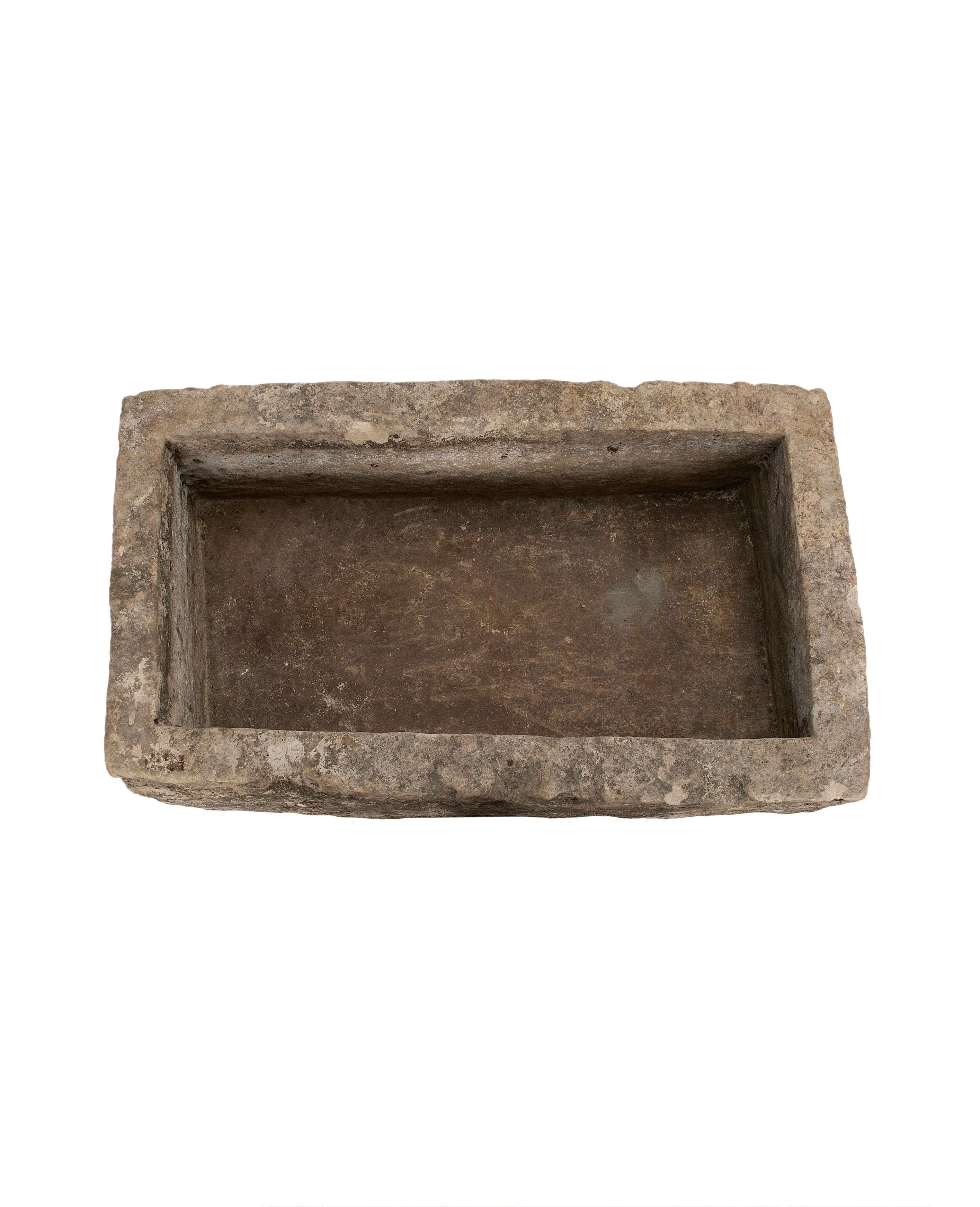 Limestone Trough - Rectangle side view
