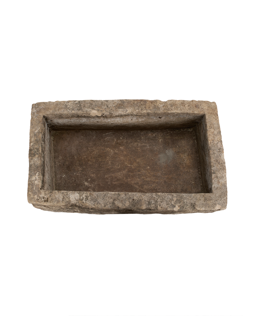 Limestone Trough - Rectangle side view