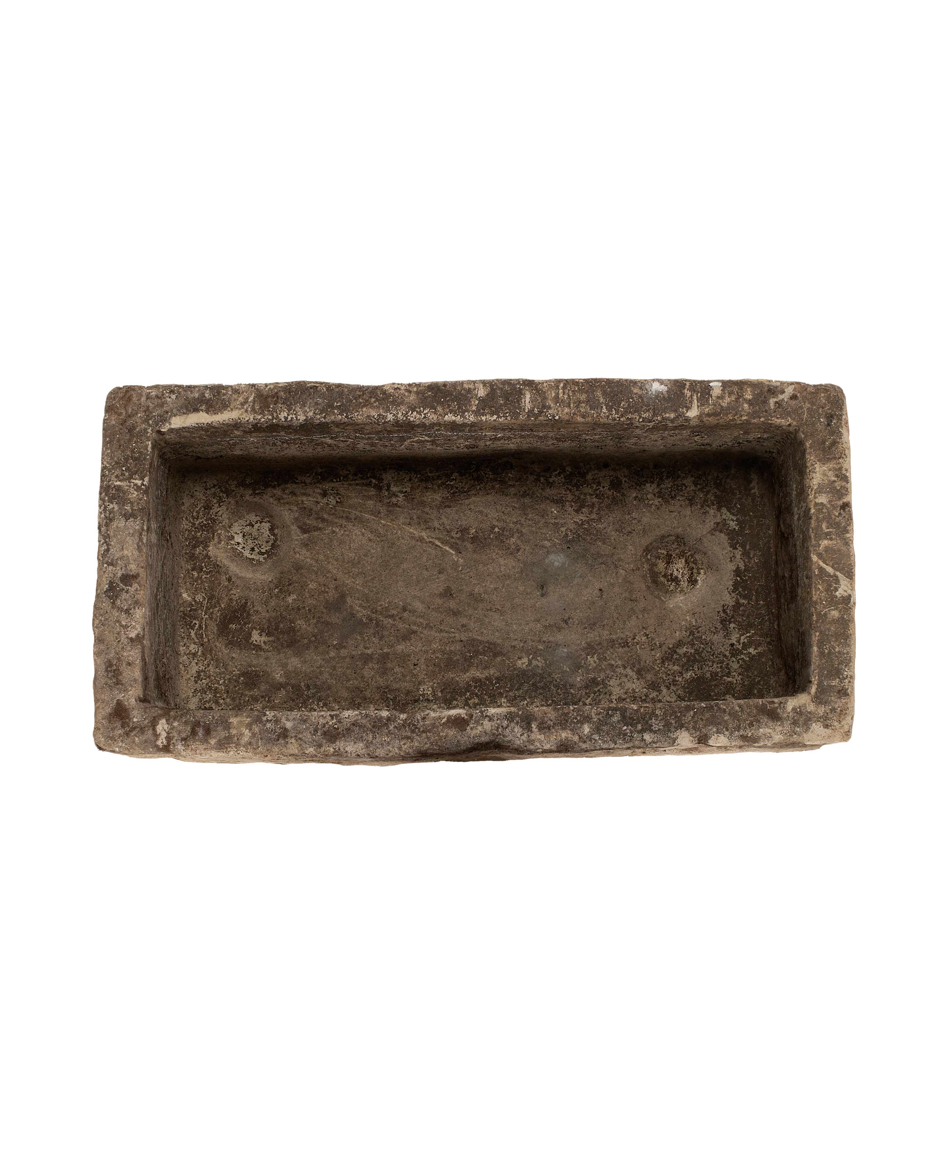 Limestone Trough - Rectangle side view