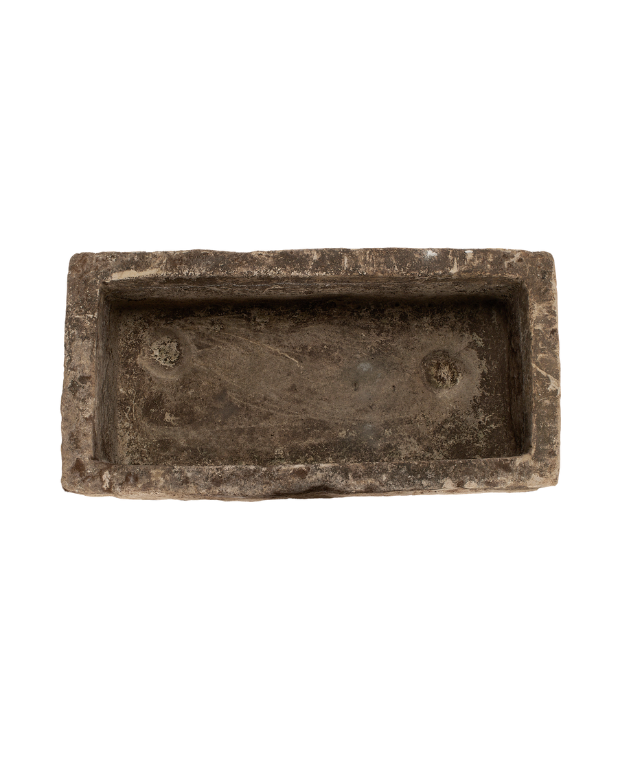 Limestone Trough - Rectangle side view