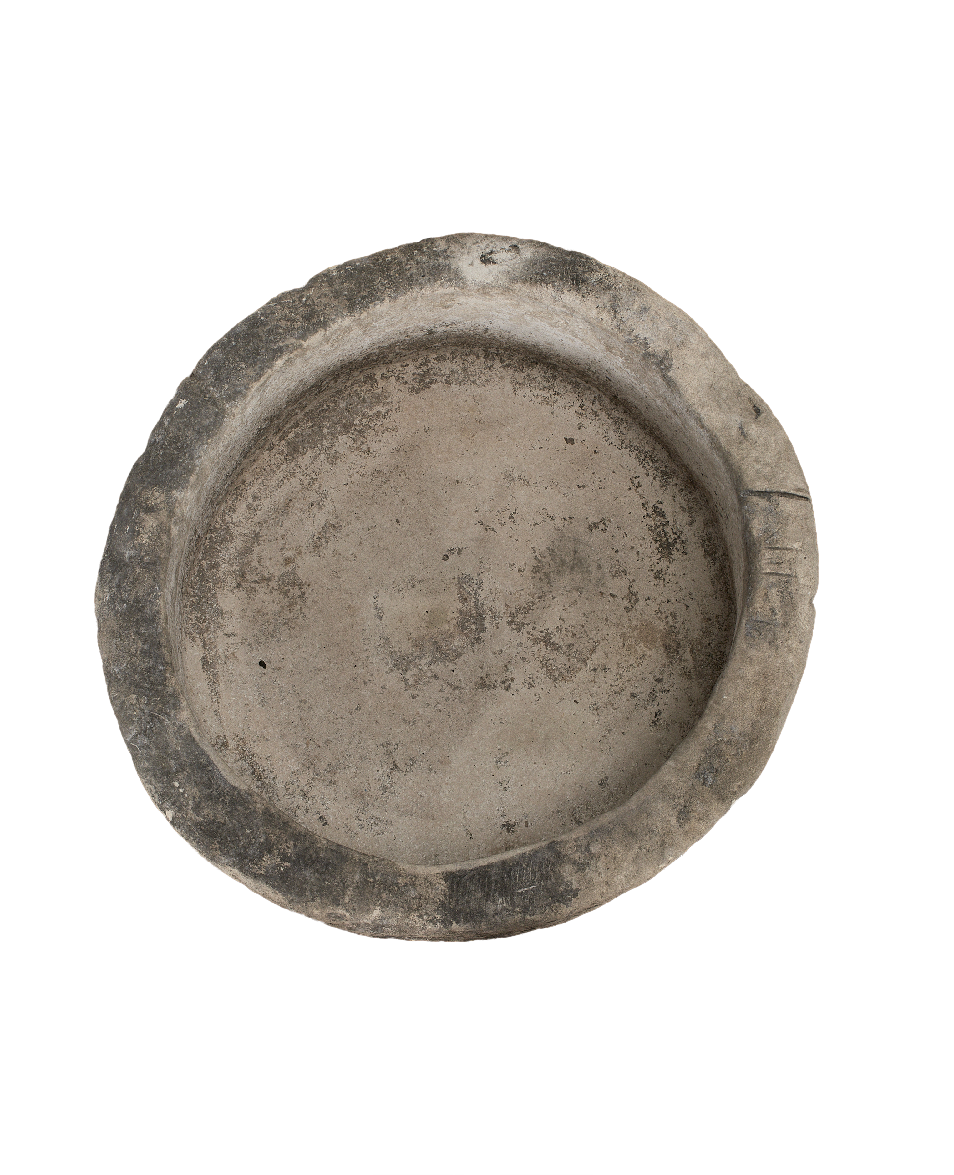 Limestone Trough - Round side view