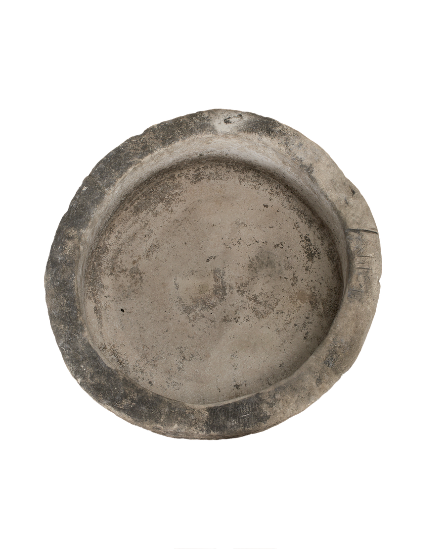 Limestone Trough - Round side view