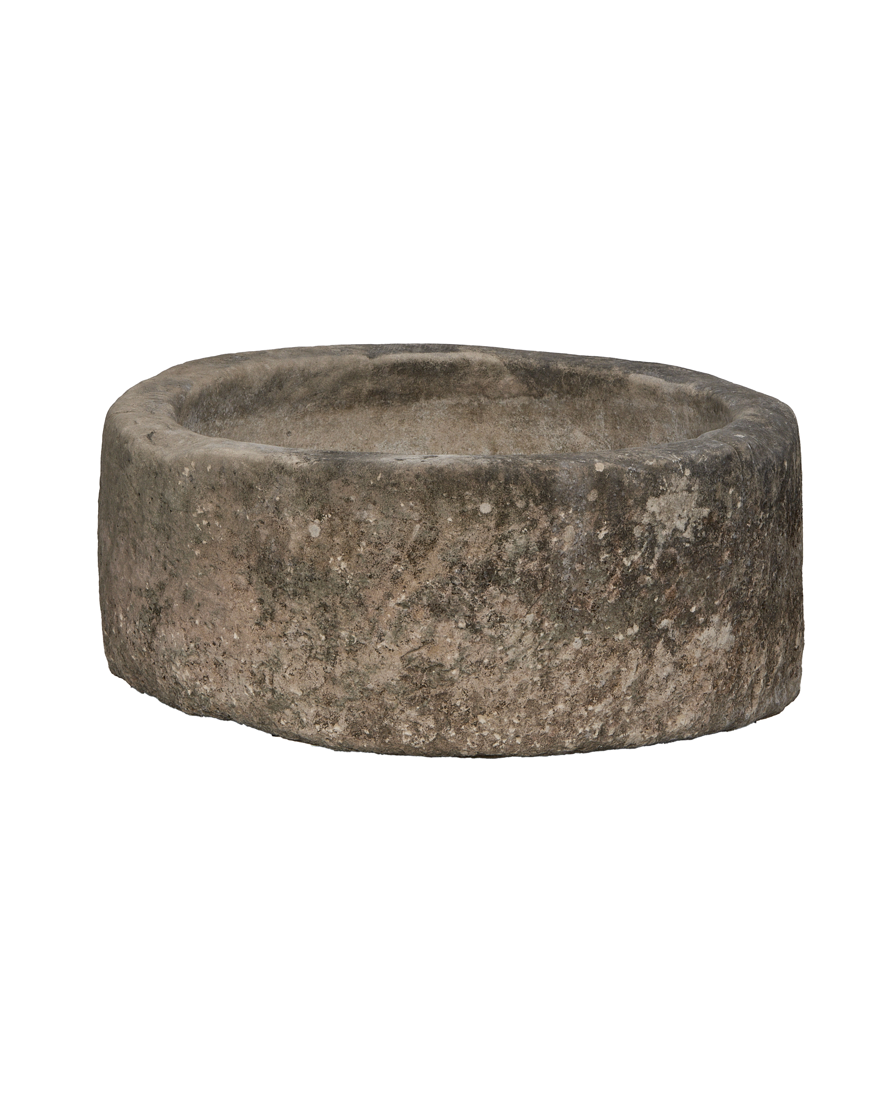 Limestone Trough - Round - oak - from Indonesia - vintage