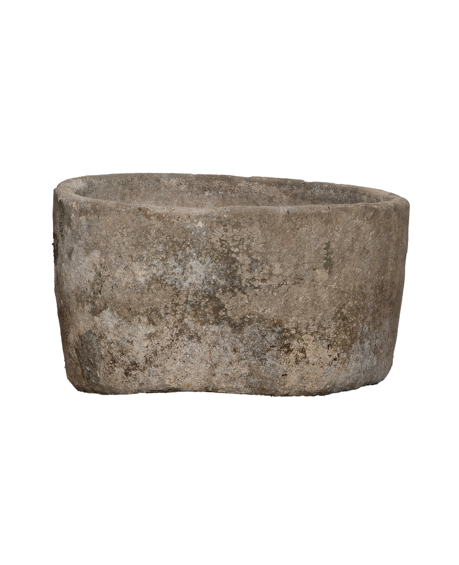 Limestone Trough - Round detail view