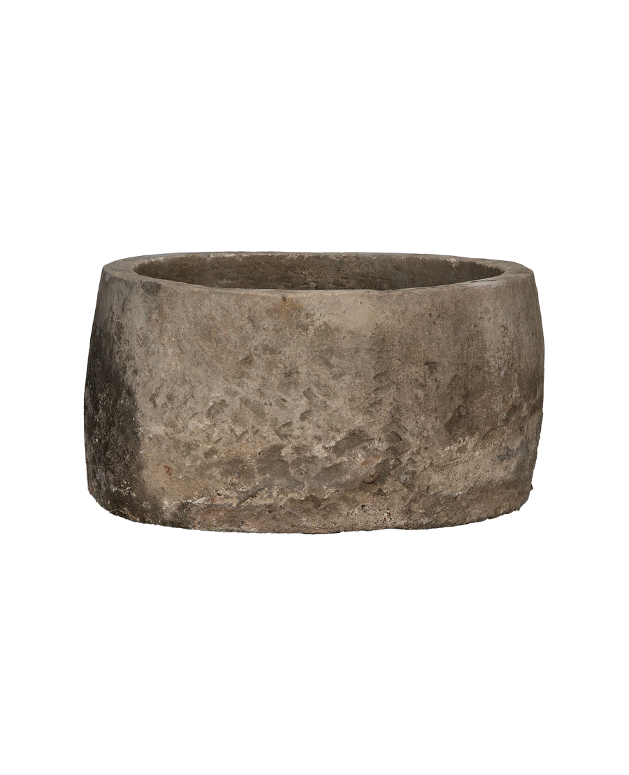 Limestone Trough - Round detail view