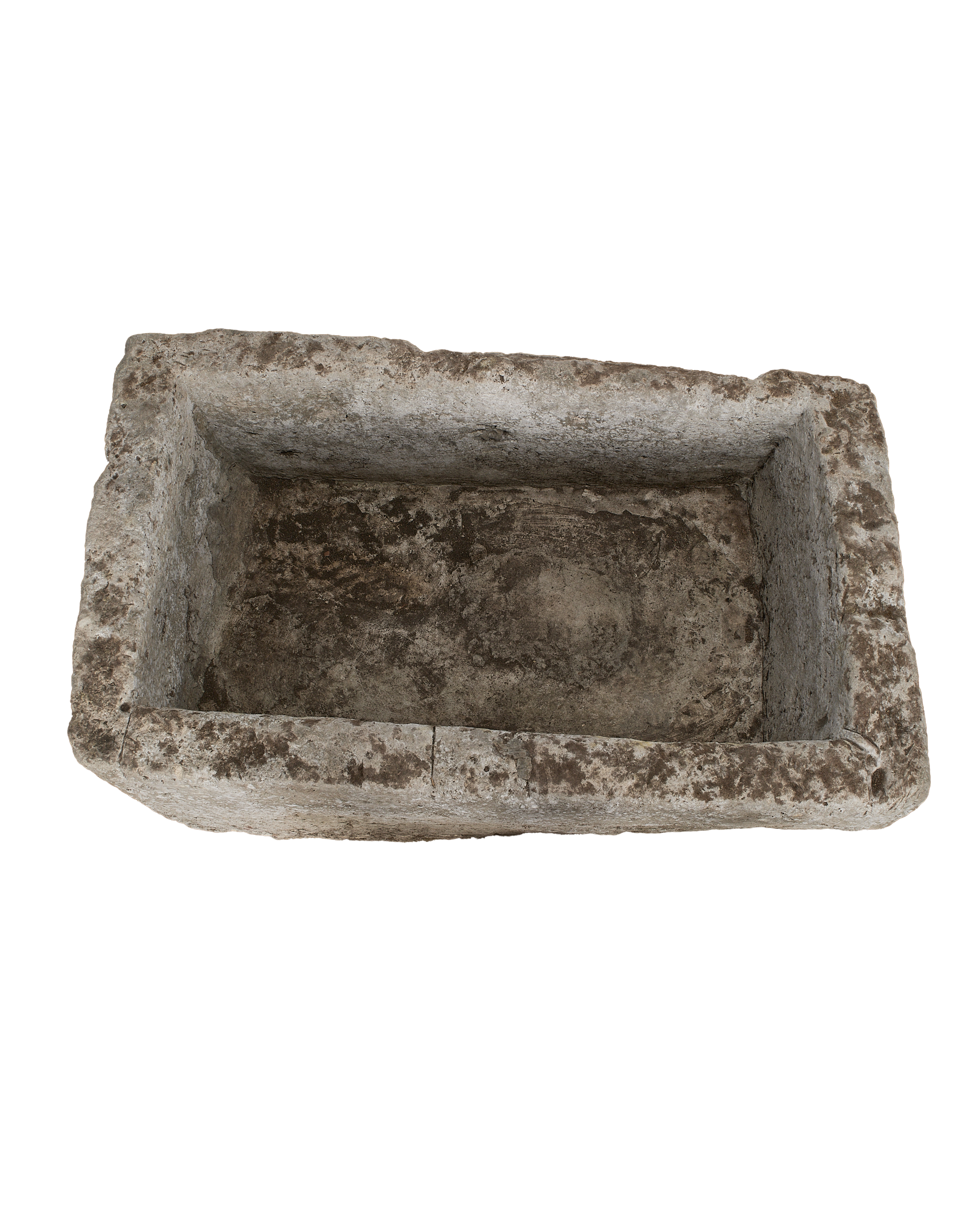 Limestone Trough - Rectangle side view