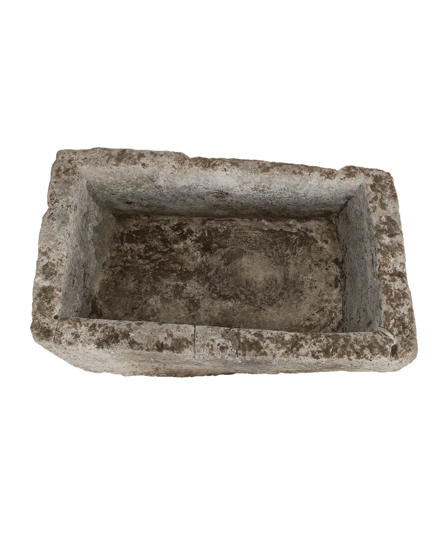 Limestone Trough - Rectangle side view
