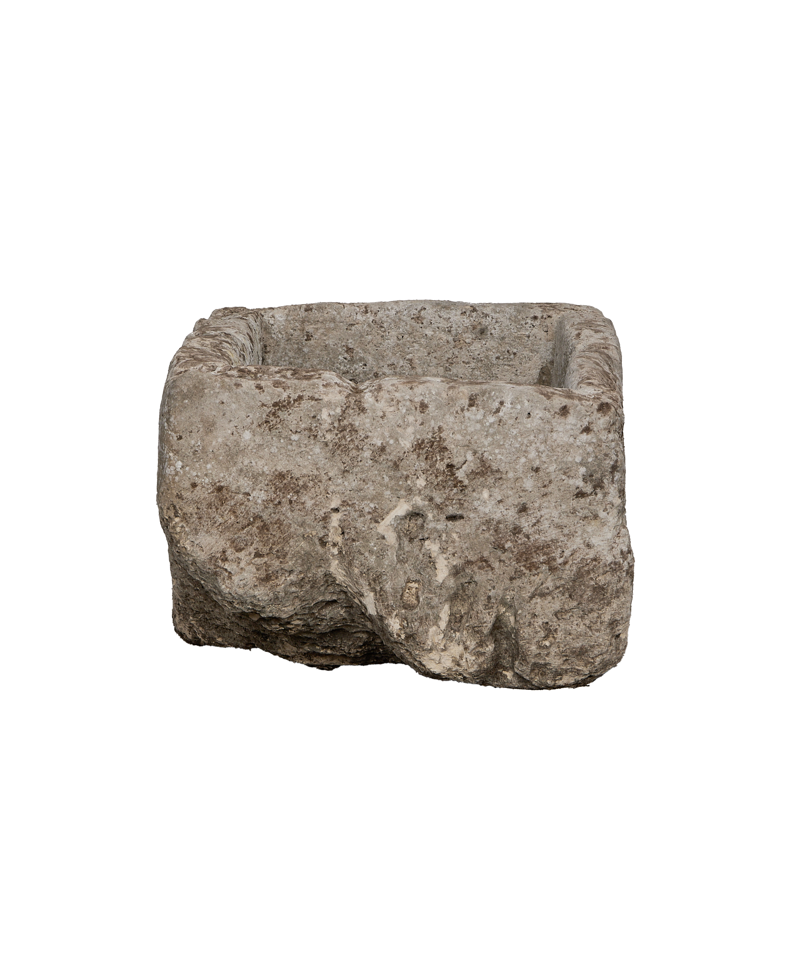 Limestone Trough - Rectangle close-up