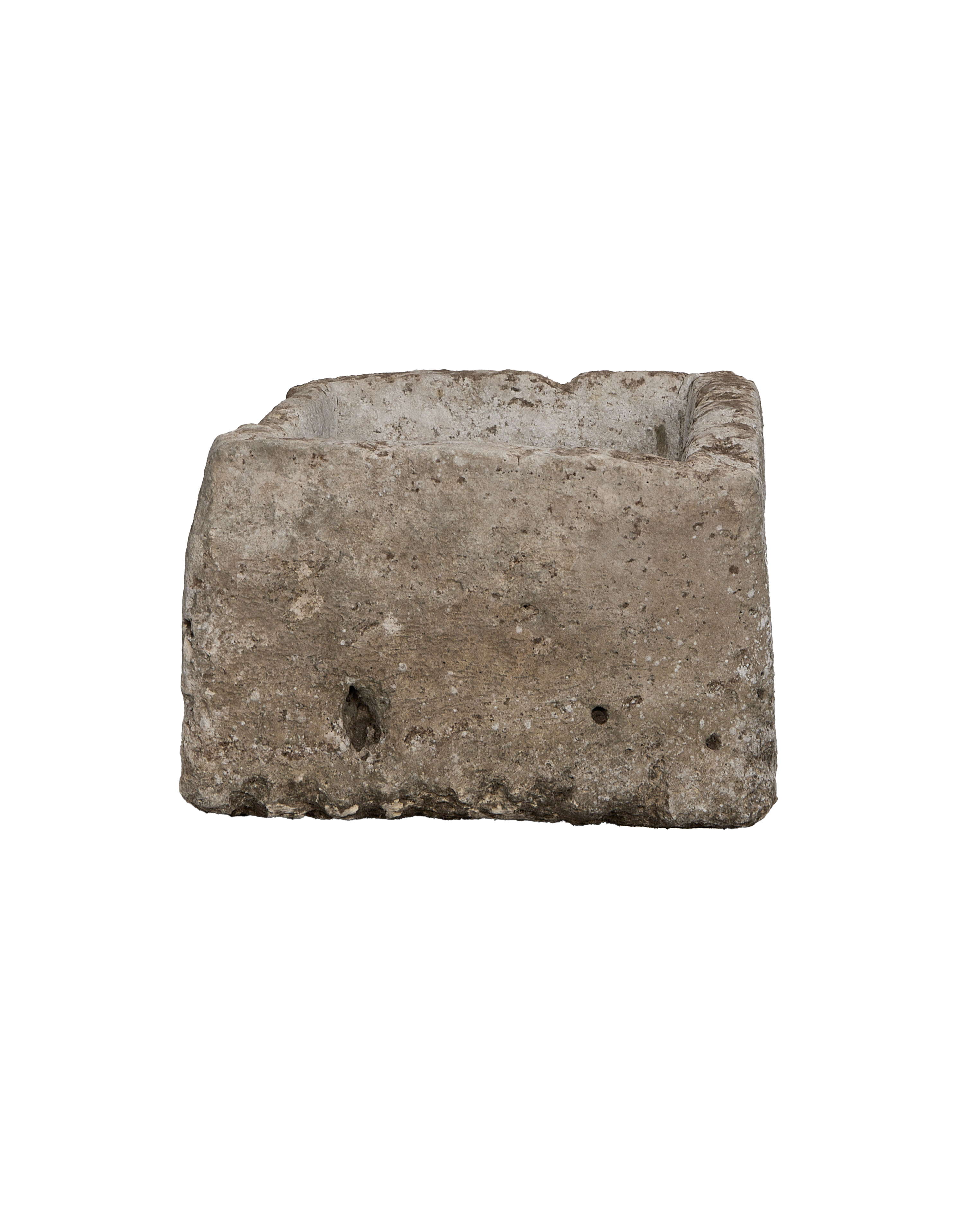 Limestone Trough - Rectangle detail view