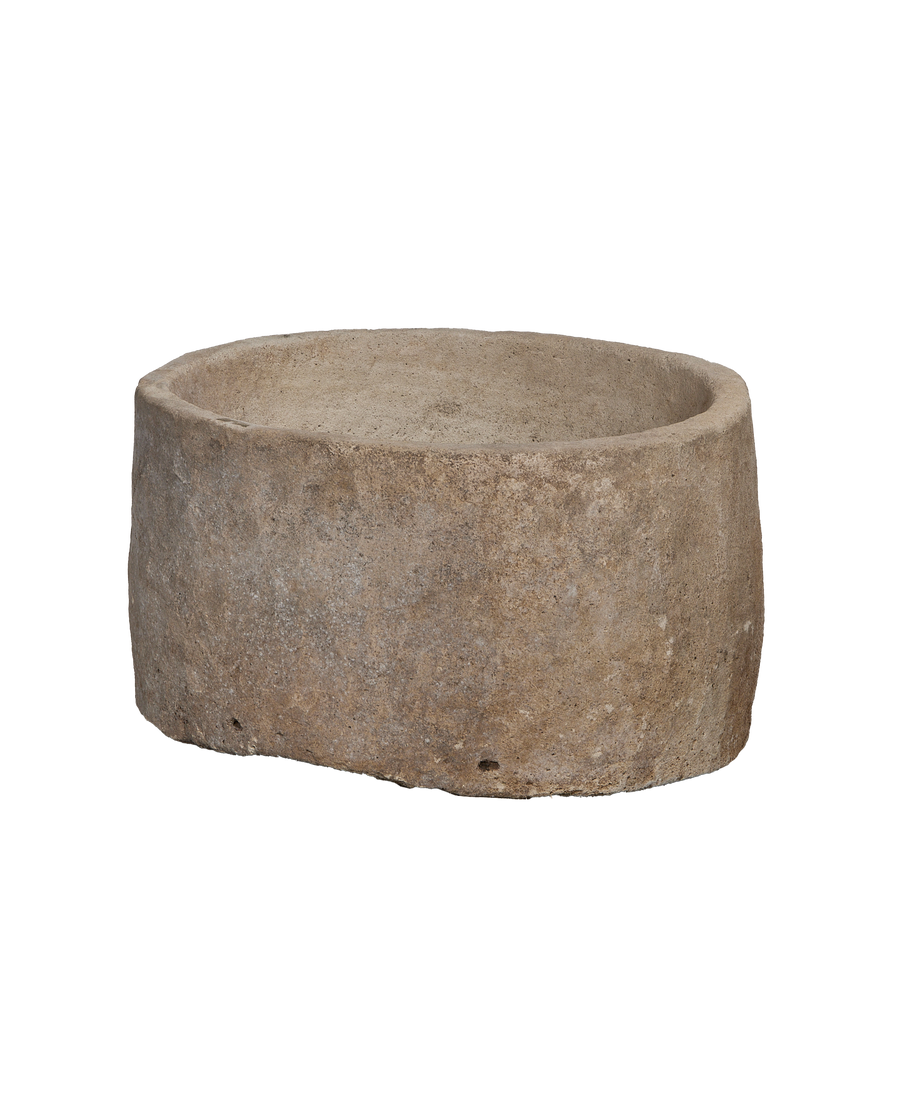 Limestone Trough - Round alternate angle