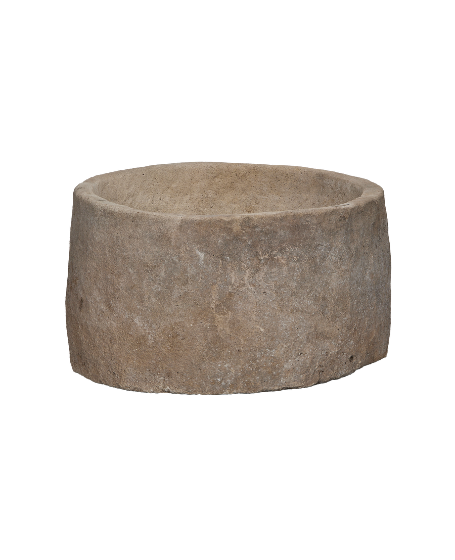 Limestone Trough - Round detail view