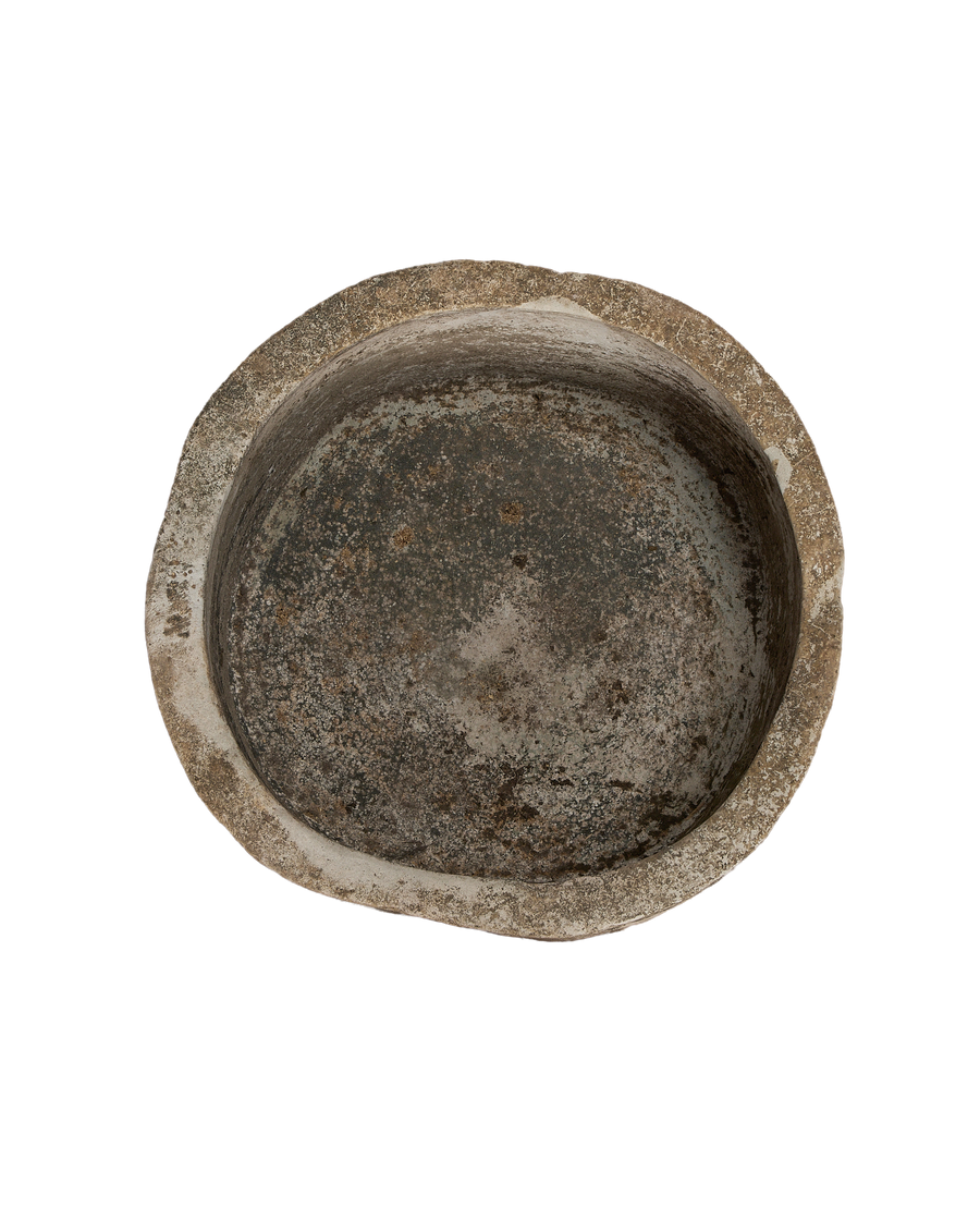 Limestone Trough - Round side view