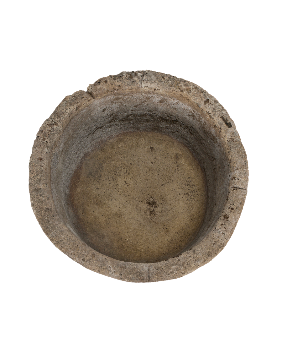 Limestone Trough - Round side view