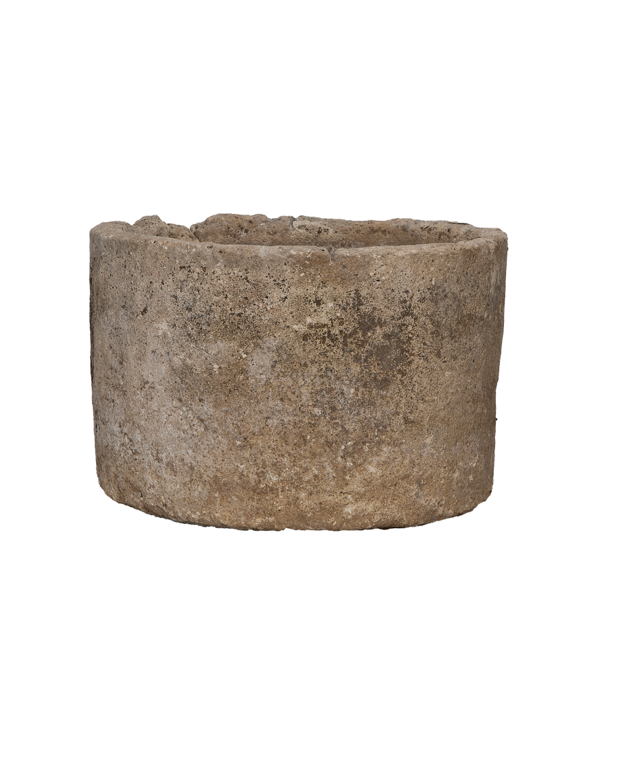 Limestone Trough - Round detail view