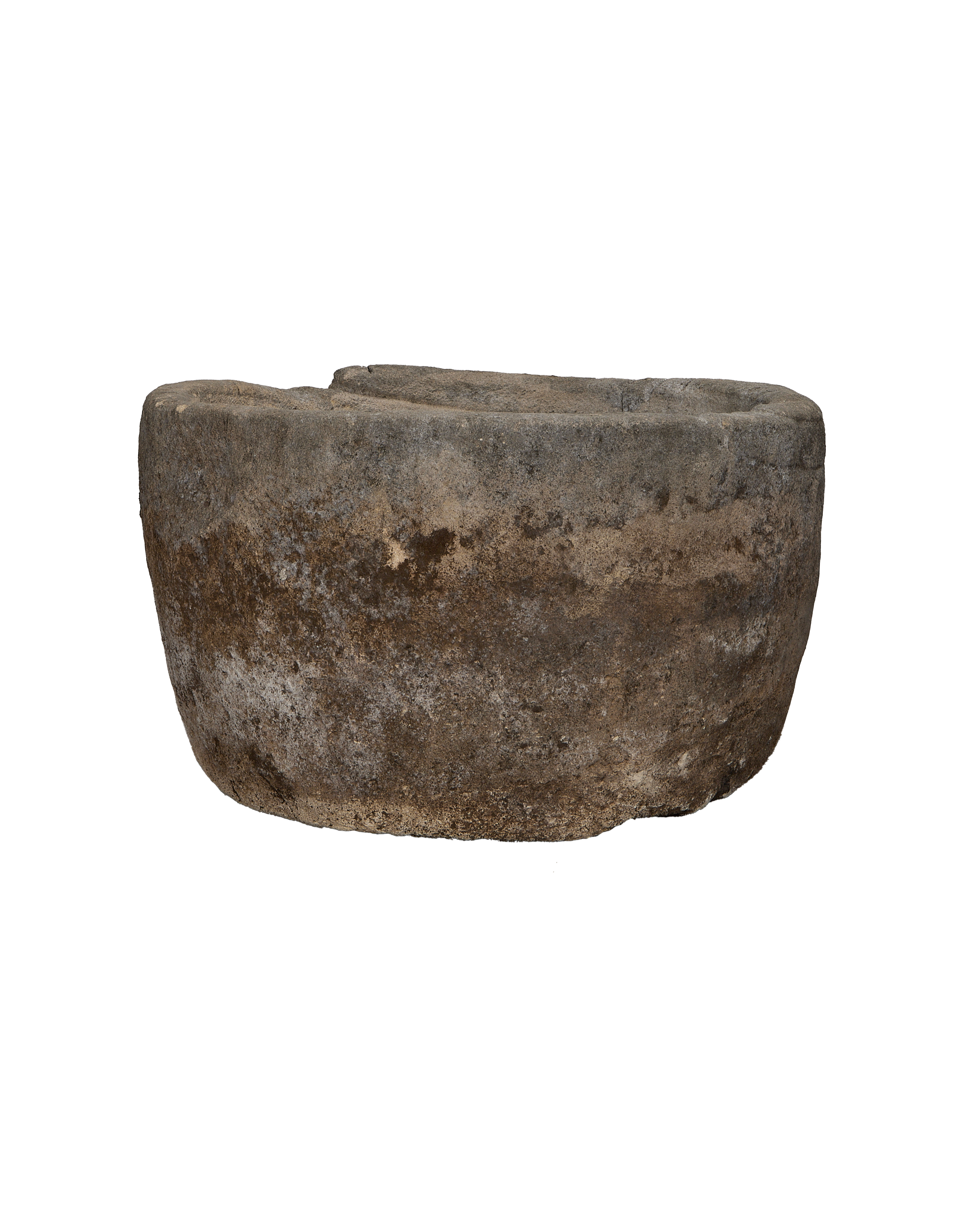 Limestone Trough - Round - oak - from Indonesia - vintage