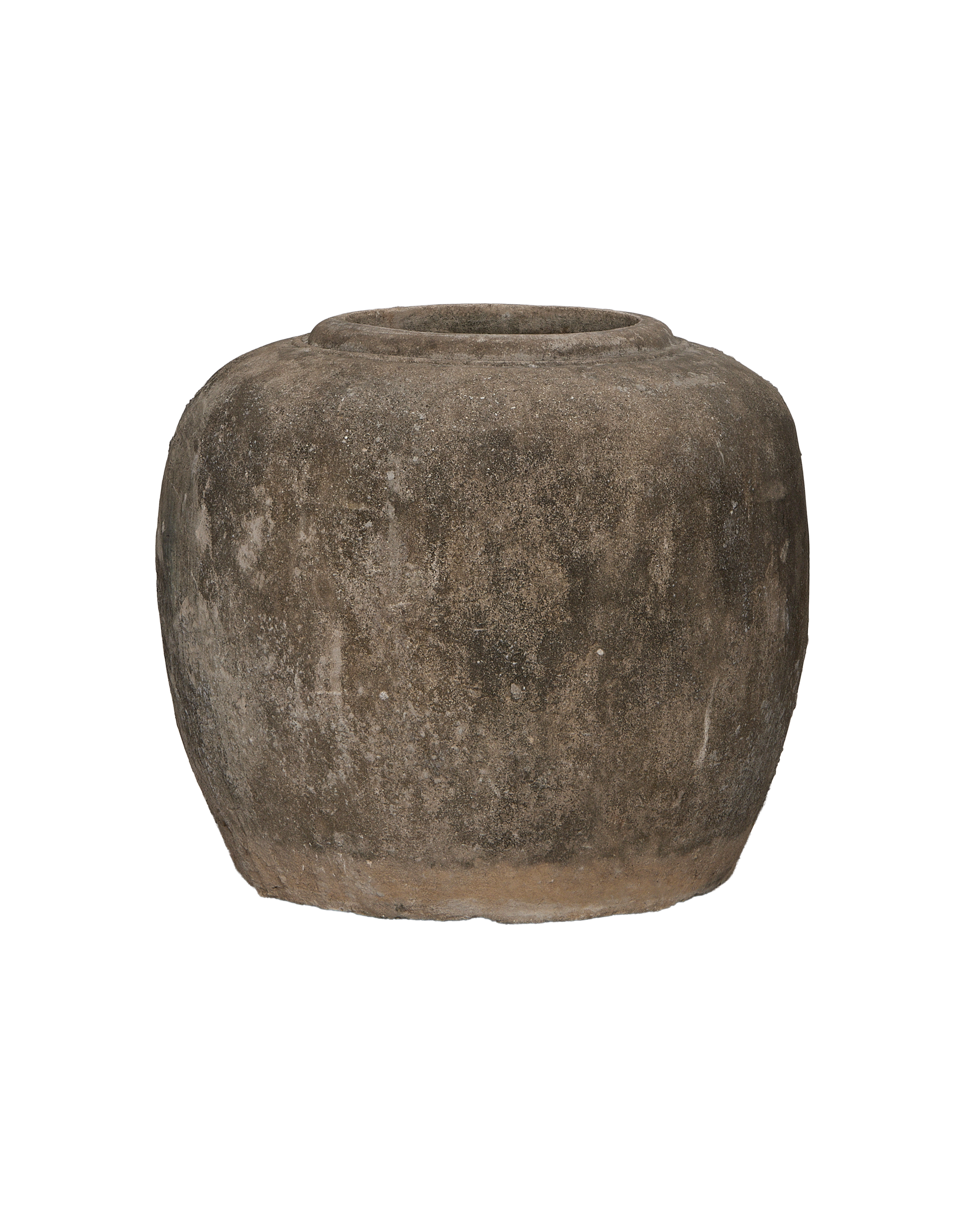 Stone Pot - oak - from Indonesia - vintage
