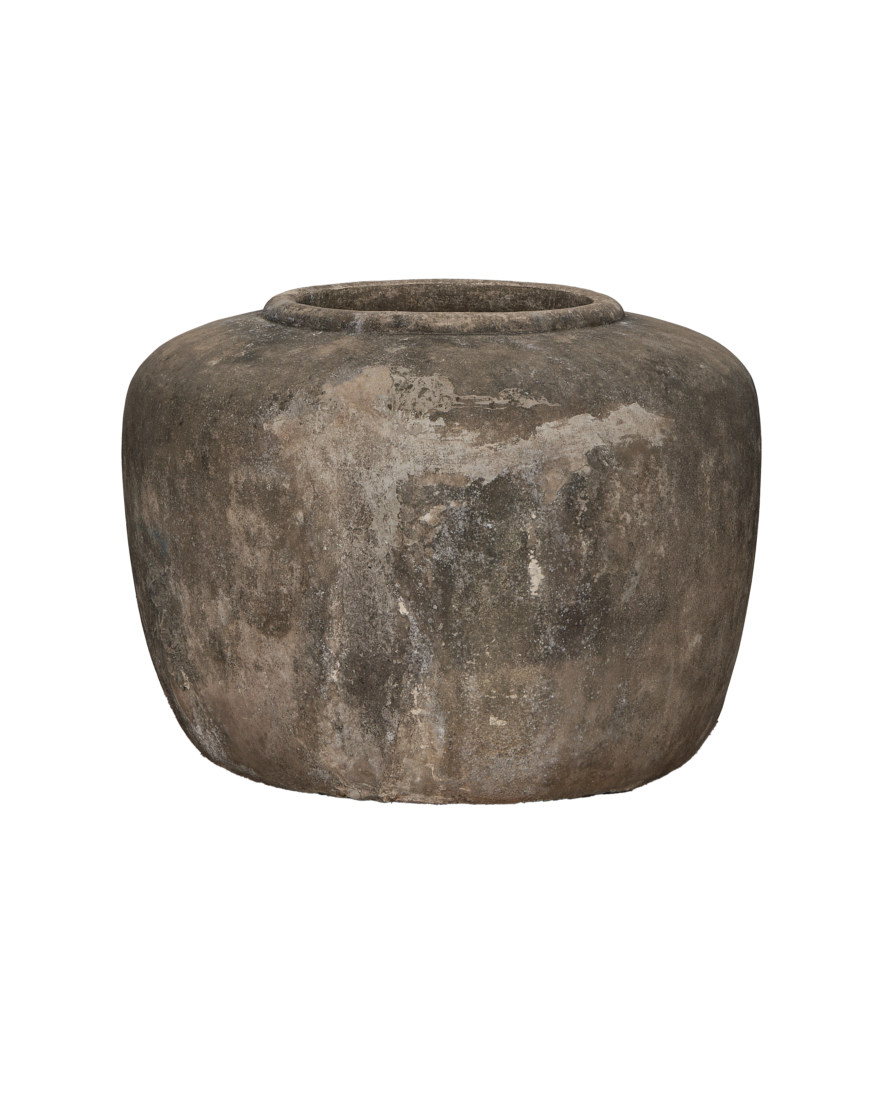 Stone Pot - oak - from Indonesia - vintage