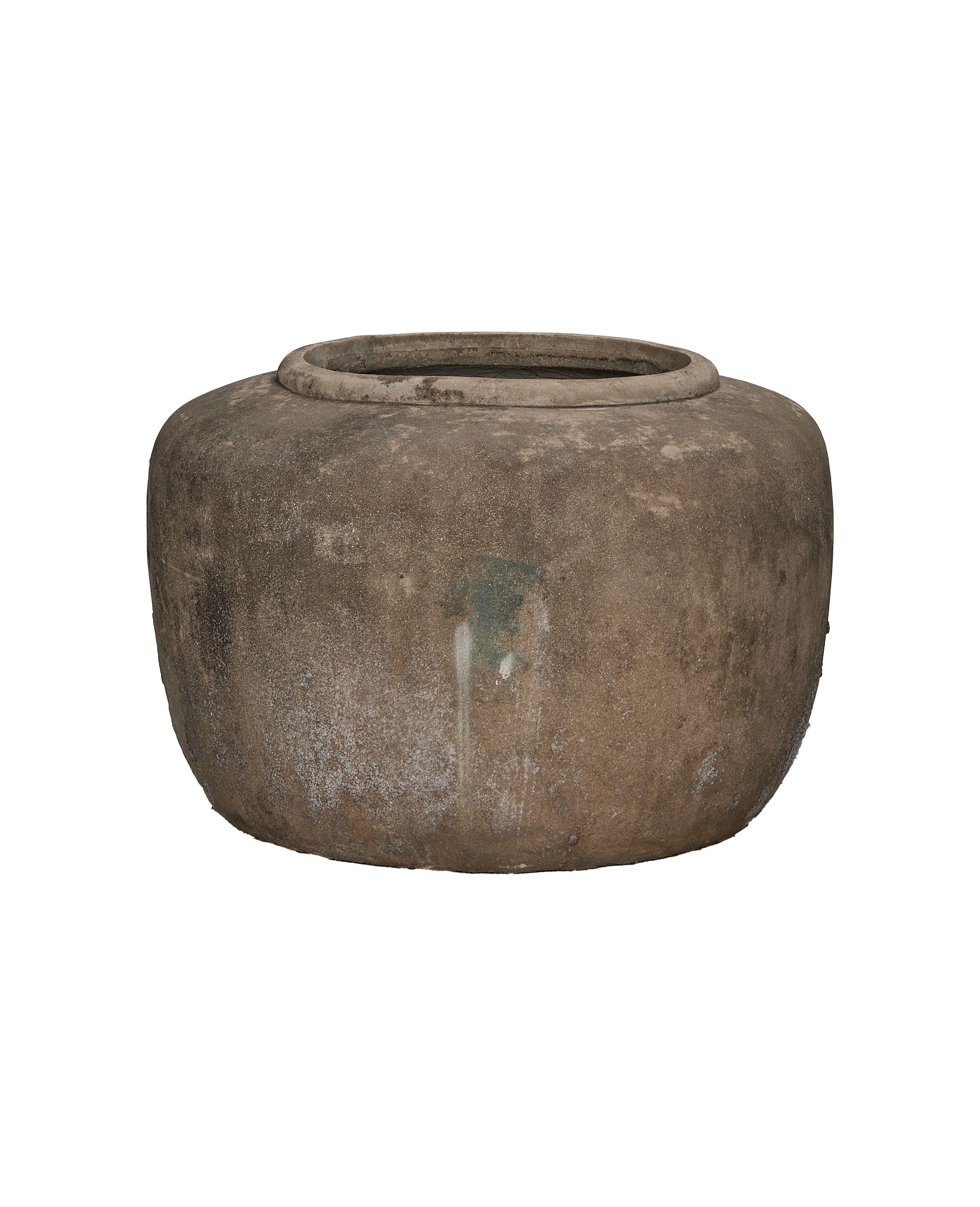 Stone Pot - oak - from Indonesia - vintage
