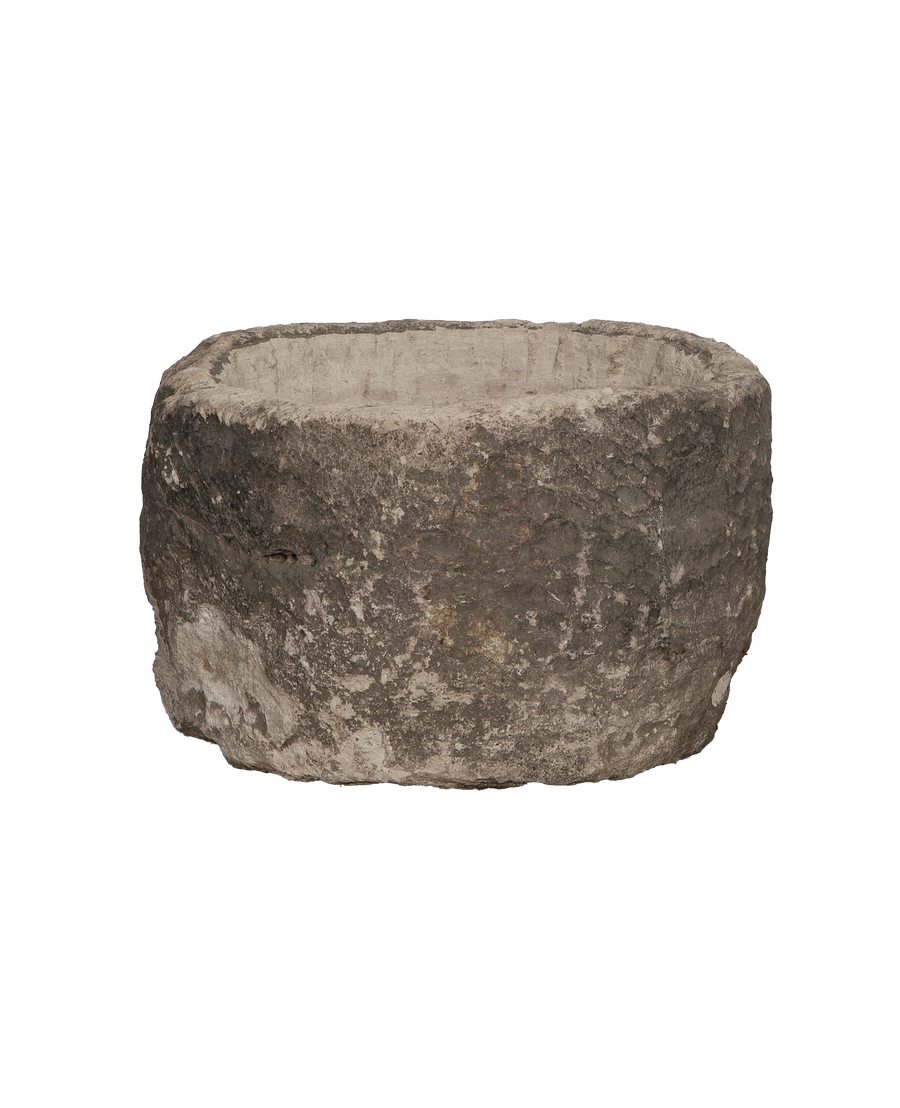 Limestone Trough - Round close-up