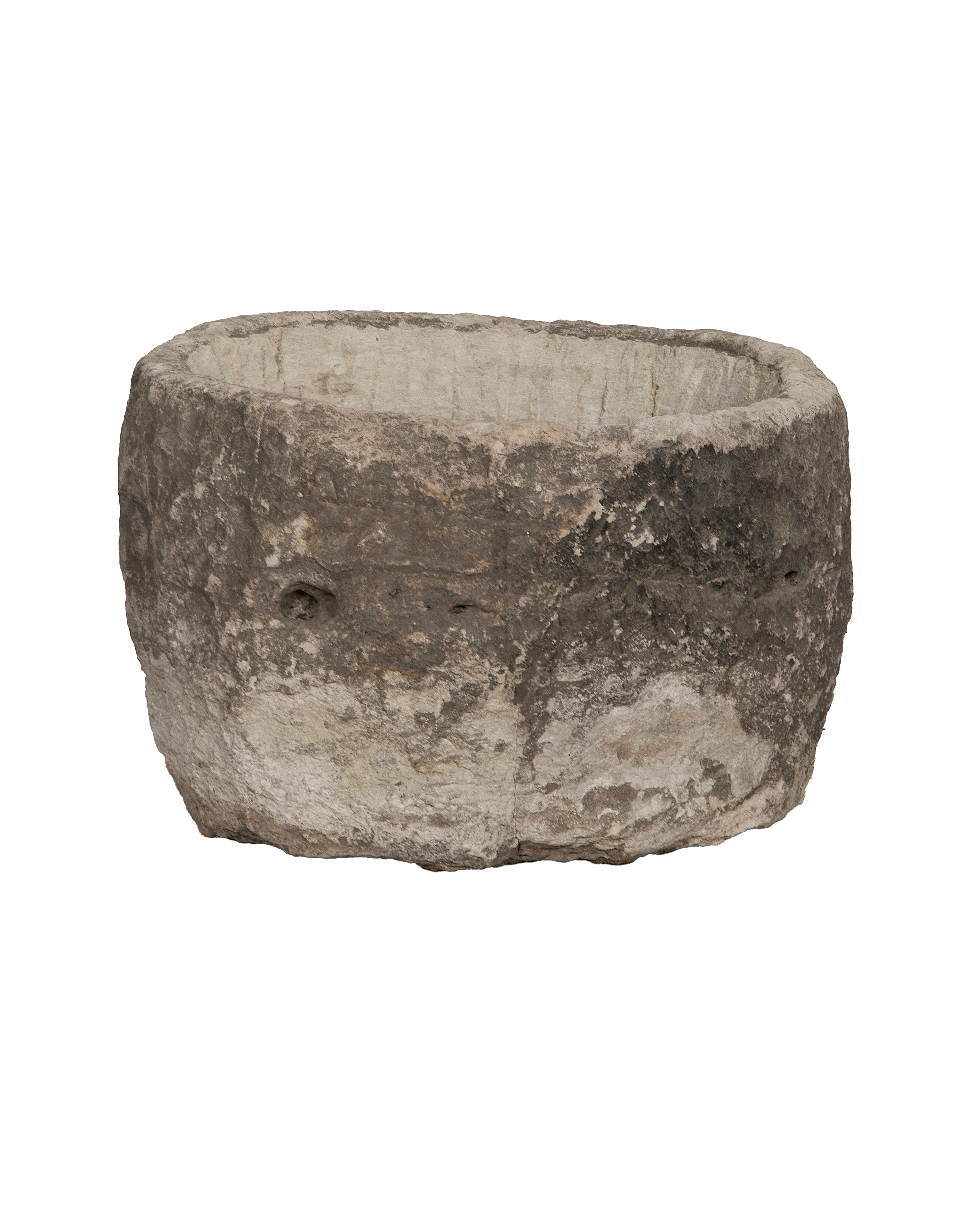 Limestone Trough - Round - oak - from Indonesia - vintage