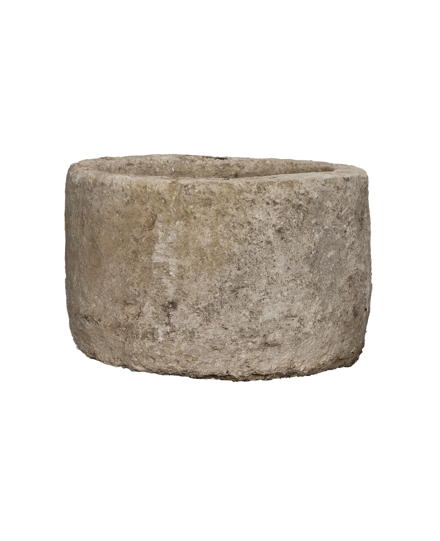 Limestone Trough - Round detail view