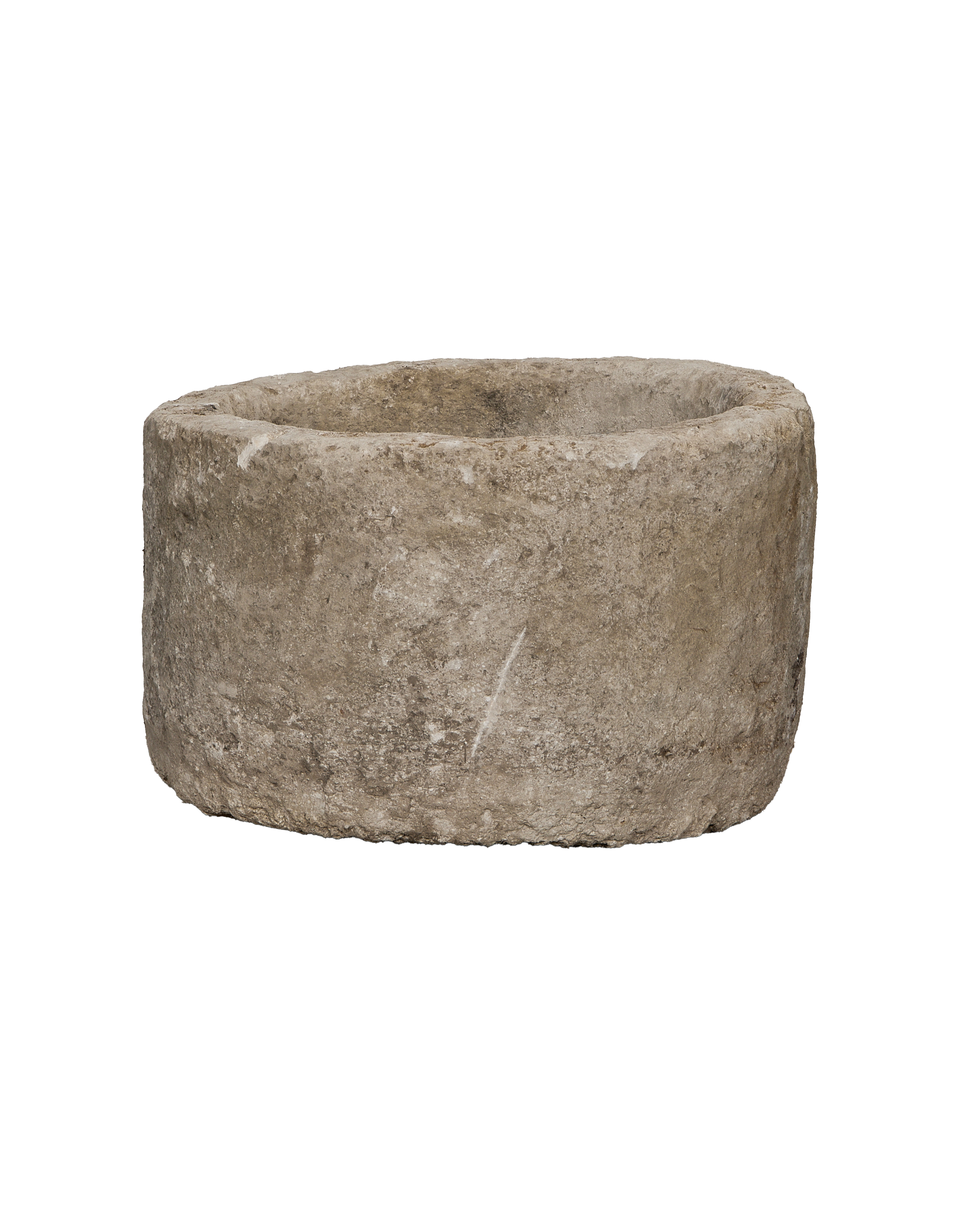 Limestone Trough - Round - oak - from Indonesia - vintage
