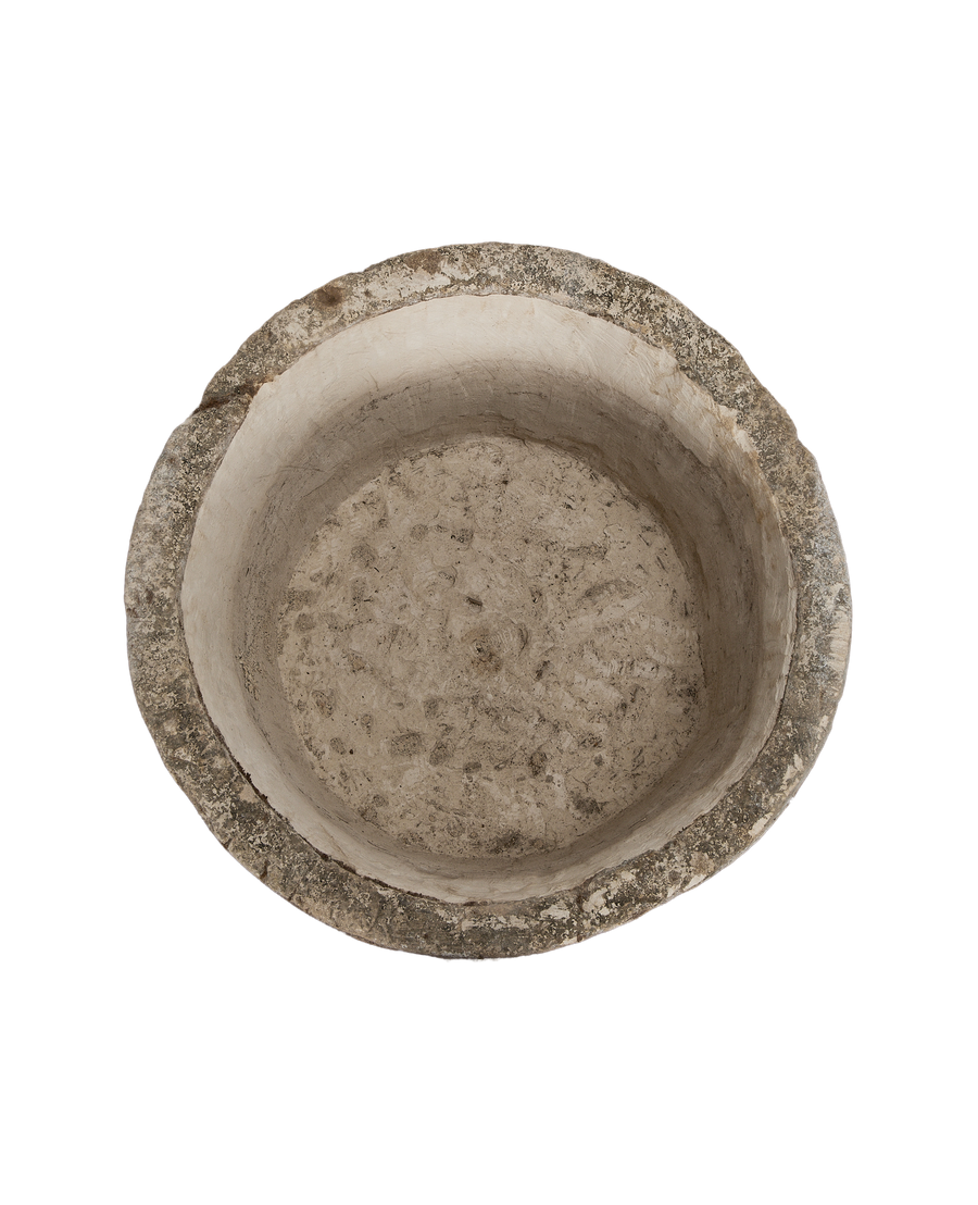 Limestone Trough - Round side view