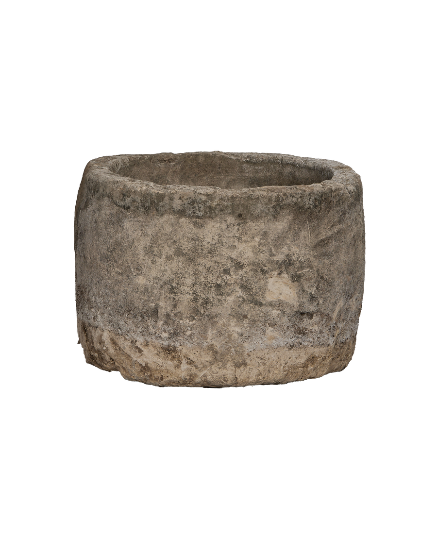 Limestone Trough - Round detail view