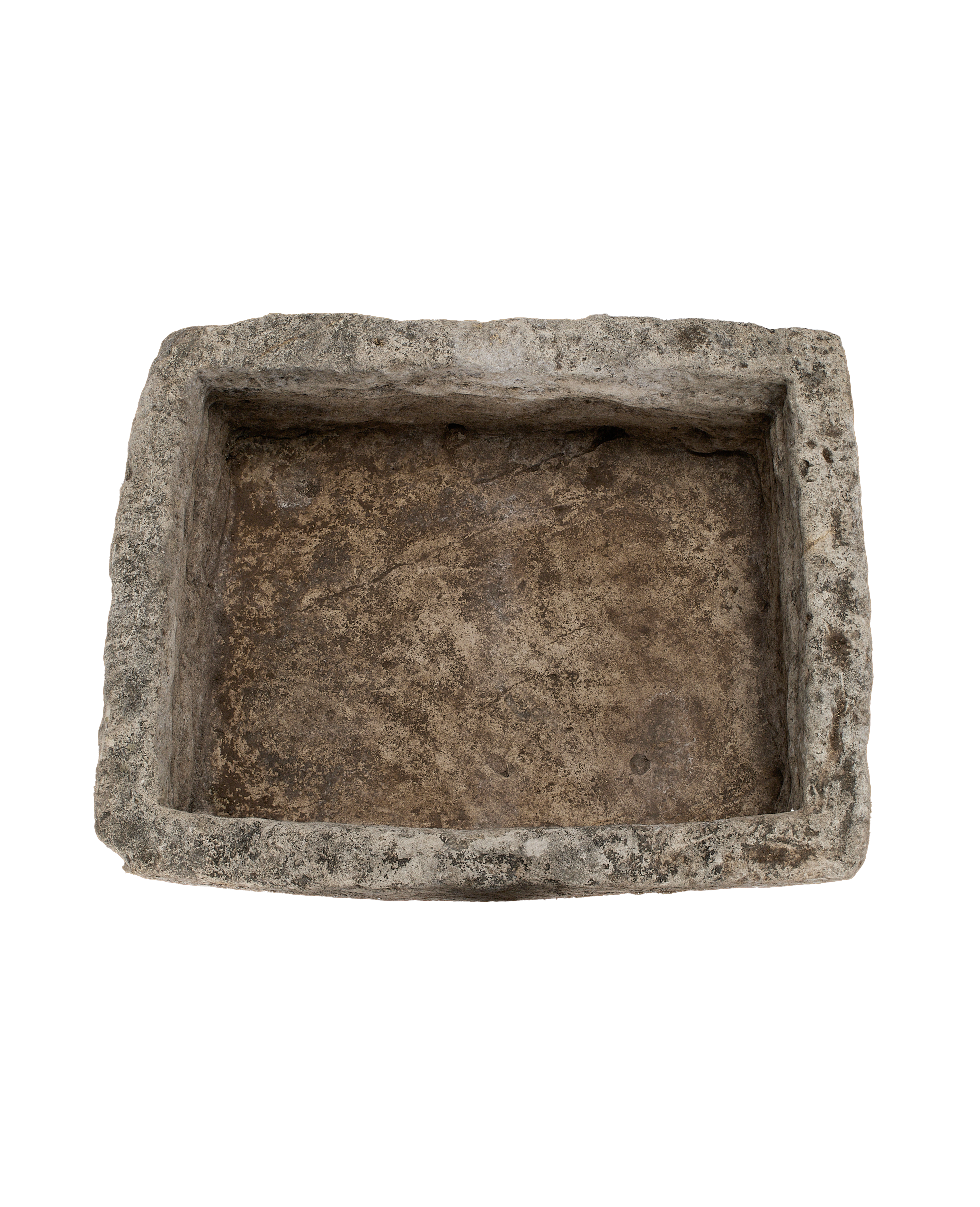 Limestone Trough - Rectangle side view