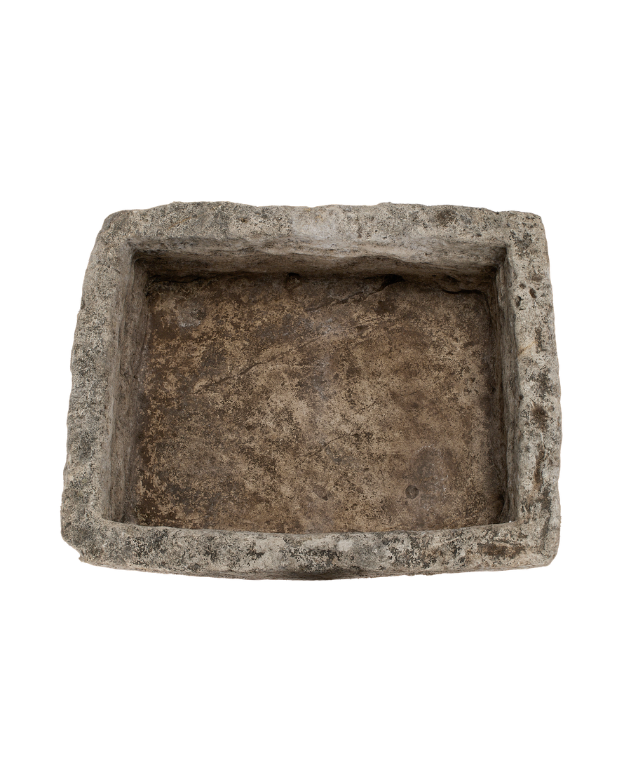 Limestone Trough - Rectangle side view