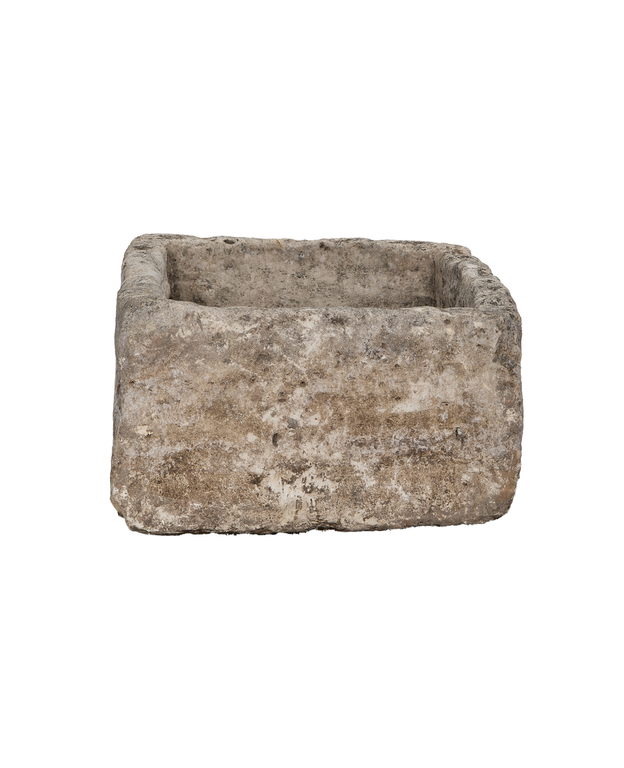 Limestone Trough - Rectangle close-up