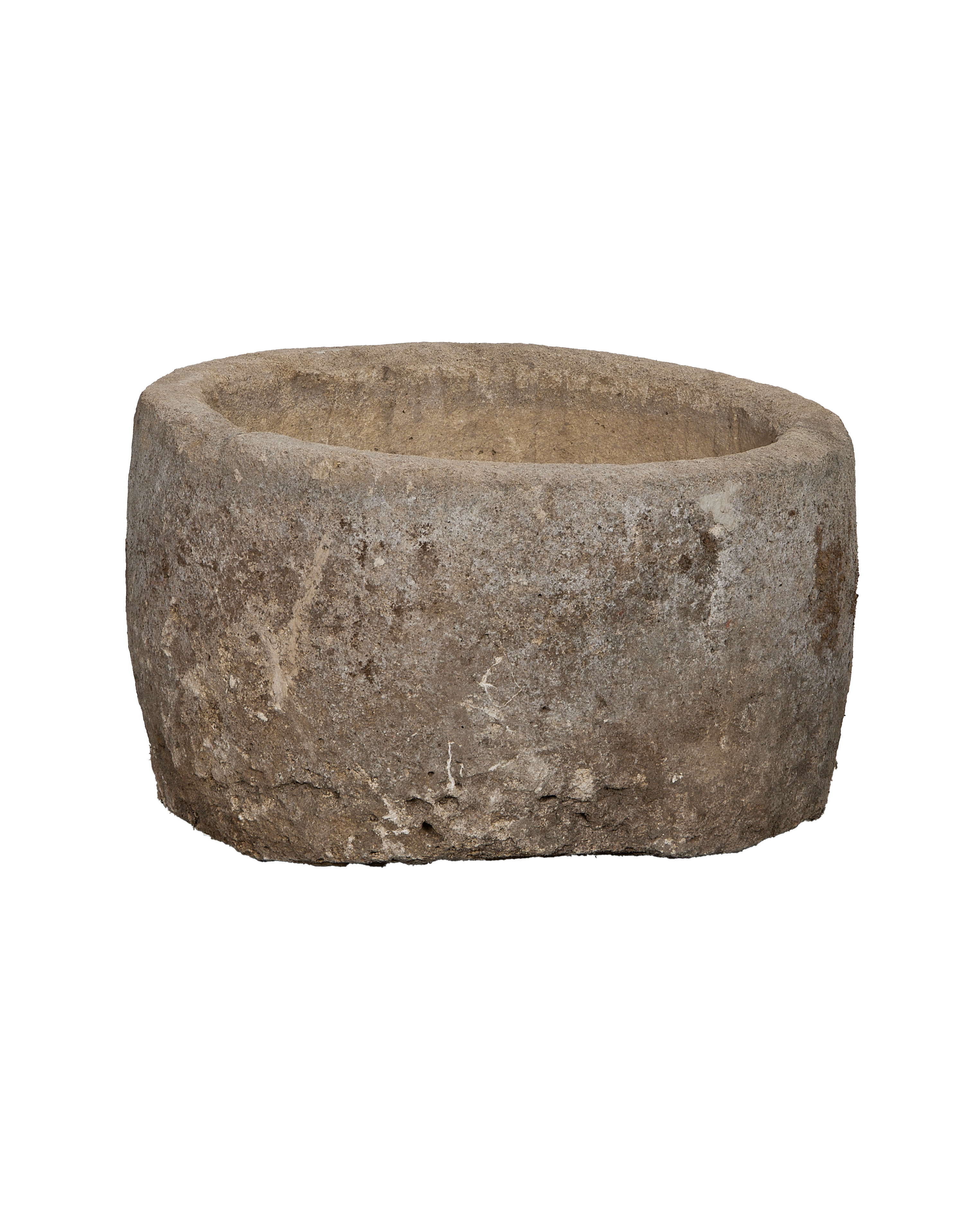 Limestone Trough - Round - oak - from Indonesia - vintage