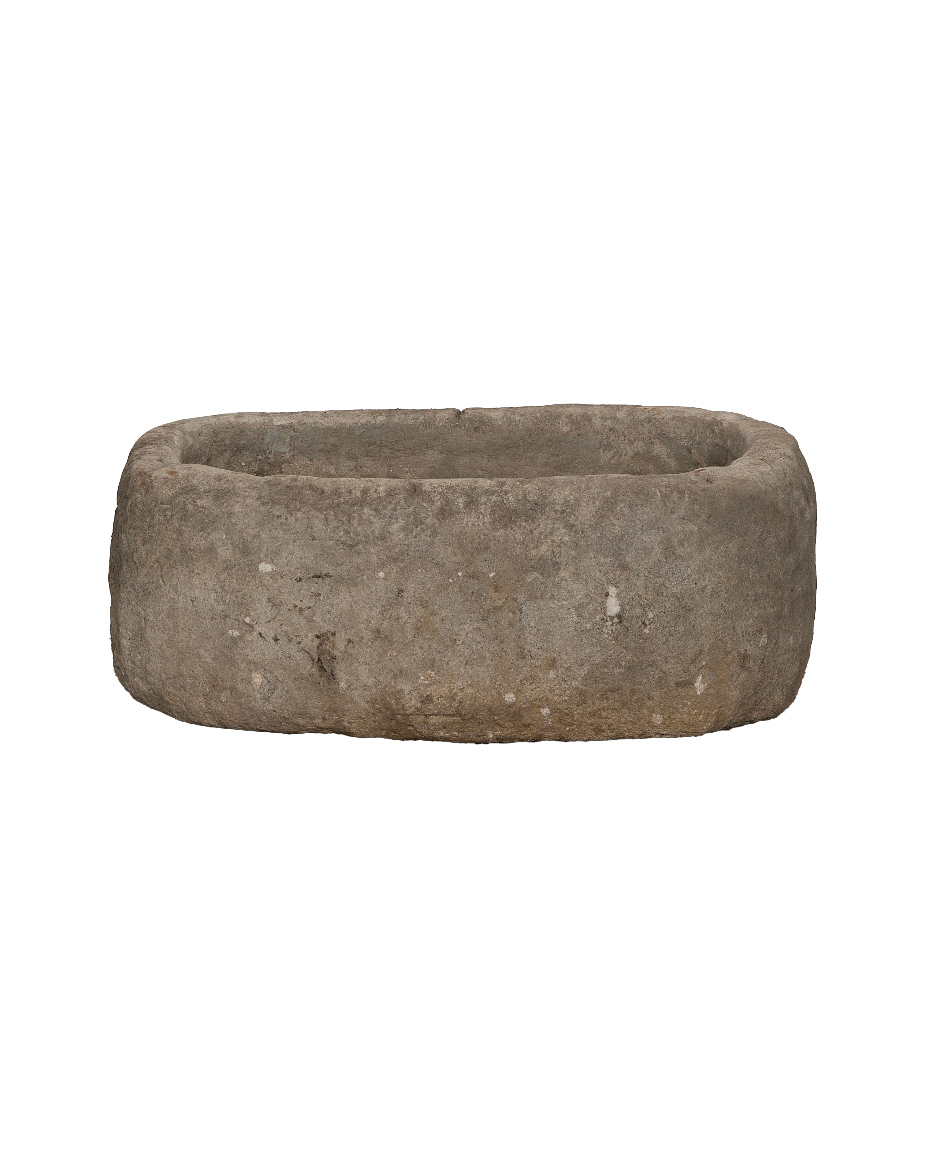 Limestone Trough - Oblong - oak - from Indonesia - vintage