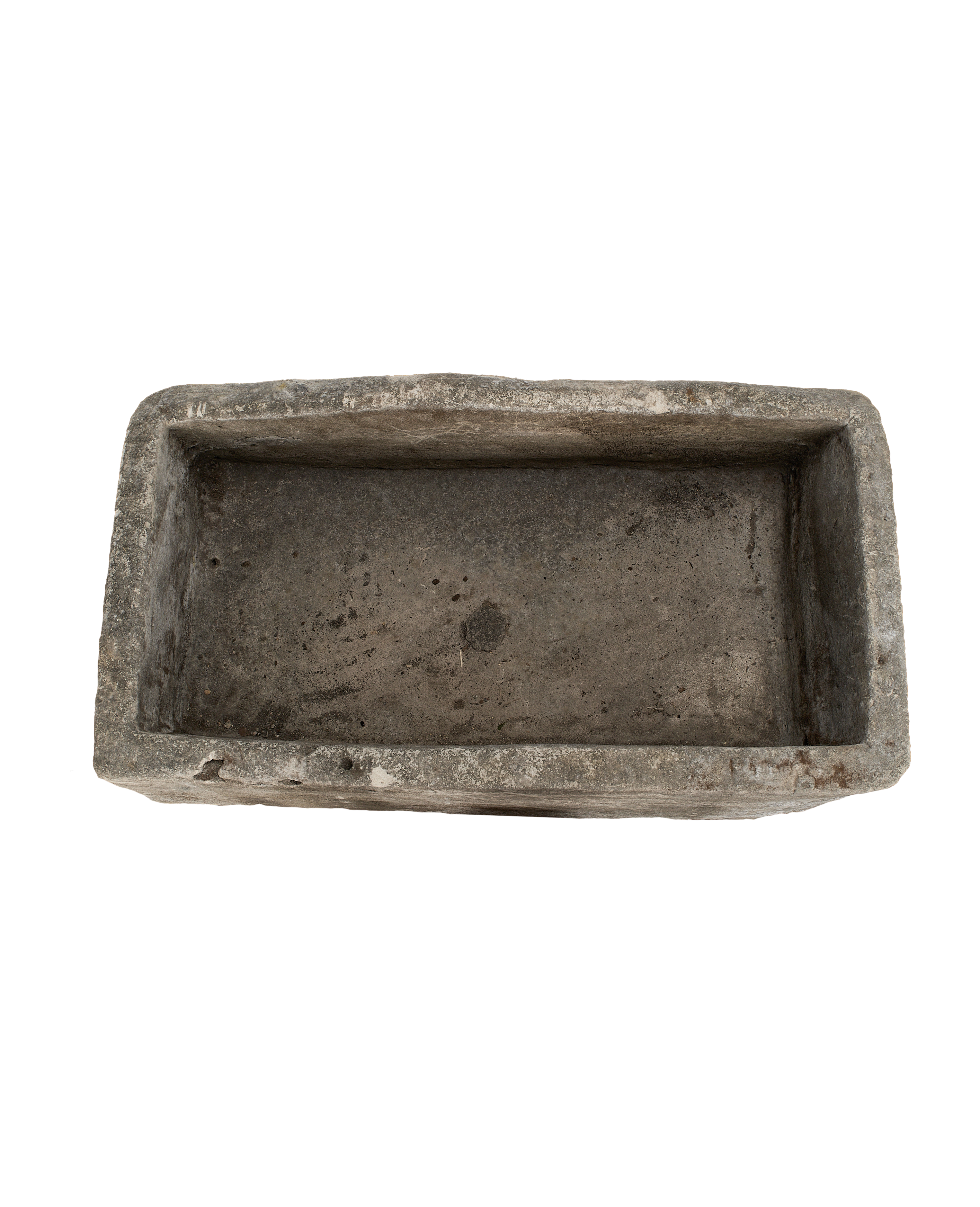 Limestone Trough - Rectangle side view
