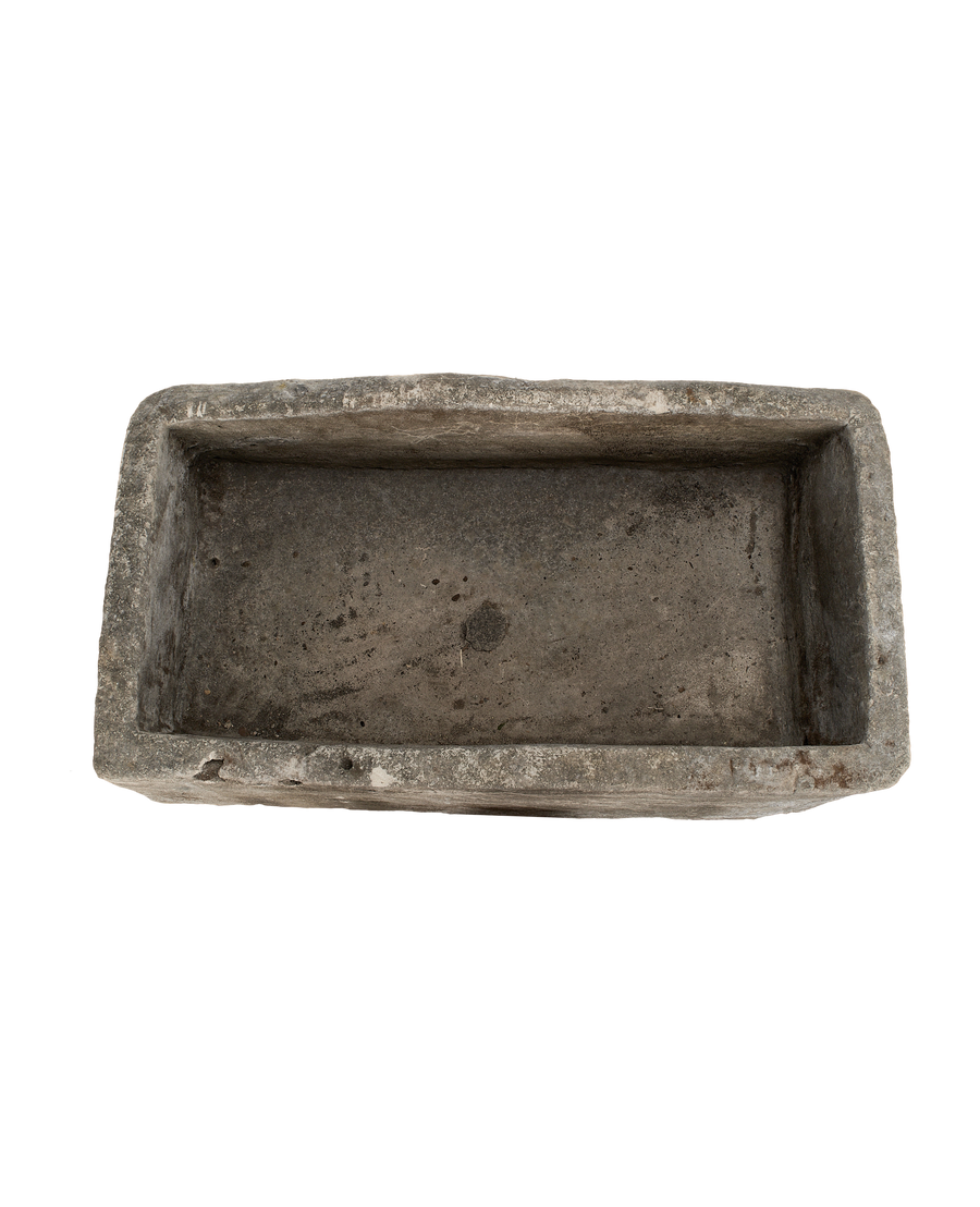 Limestone Trough - Rectangle side view