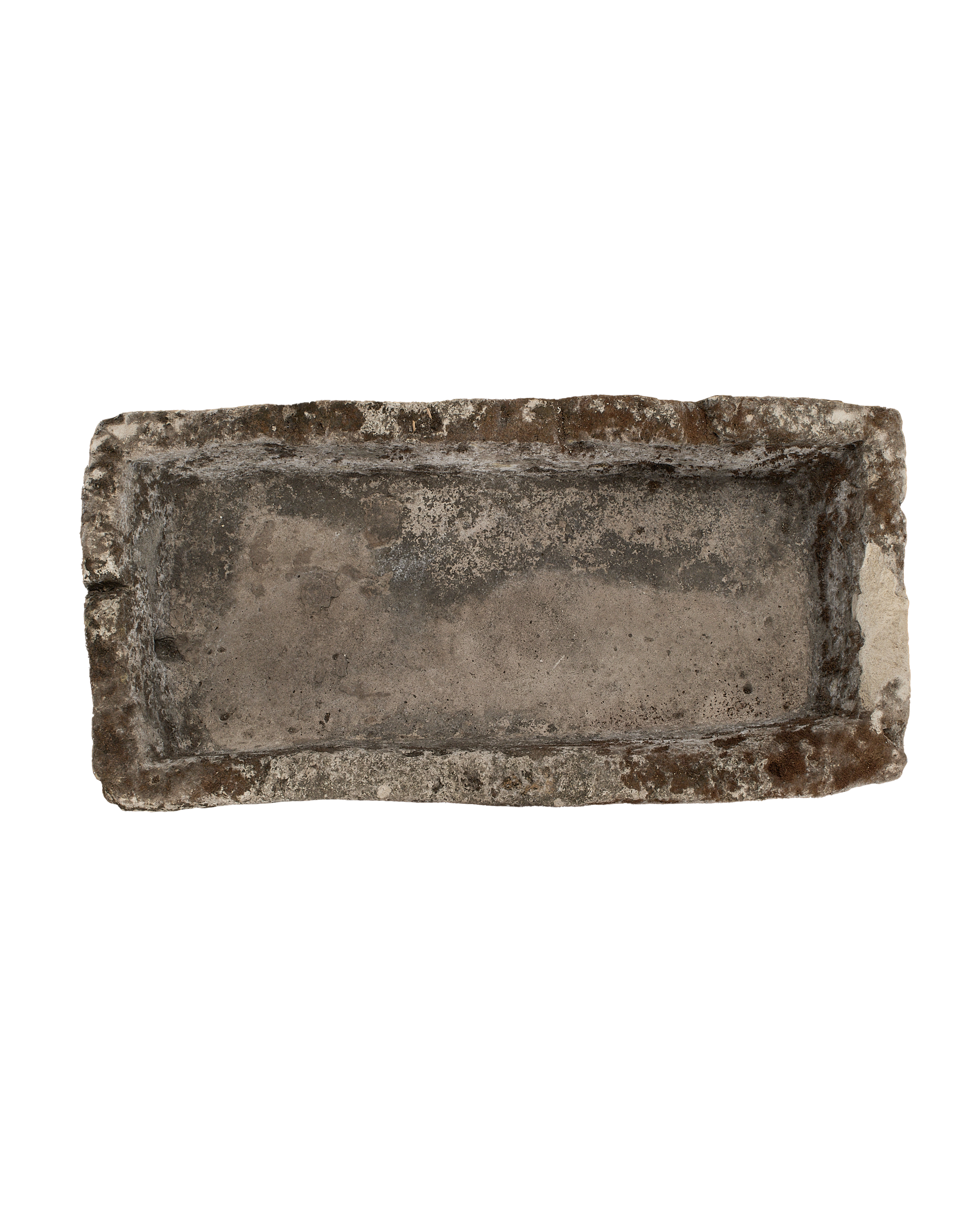 Limestone Trough - Rectangle side view