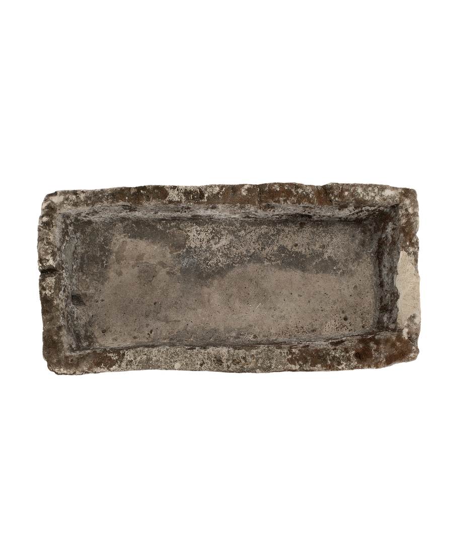 Limestone Trough - Rectangle side view