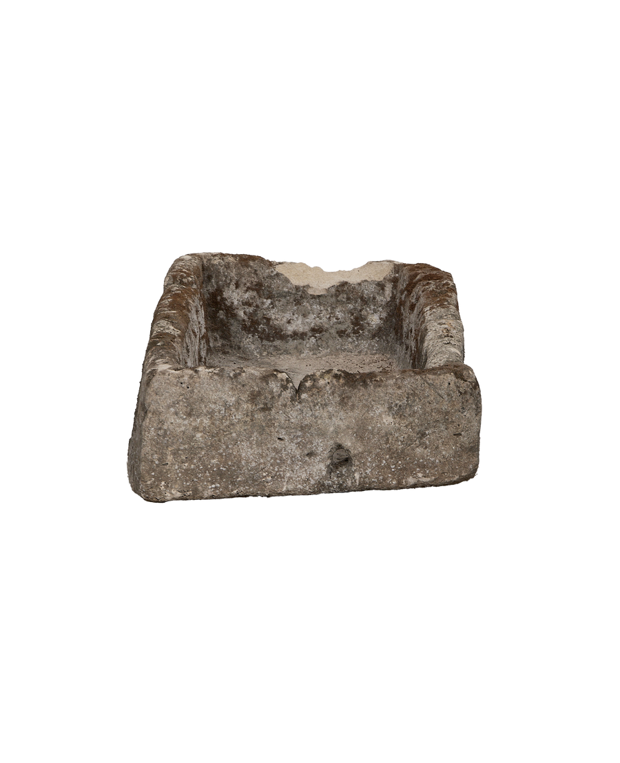 Limestone Trough - Rectangle close-up