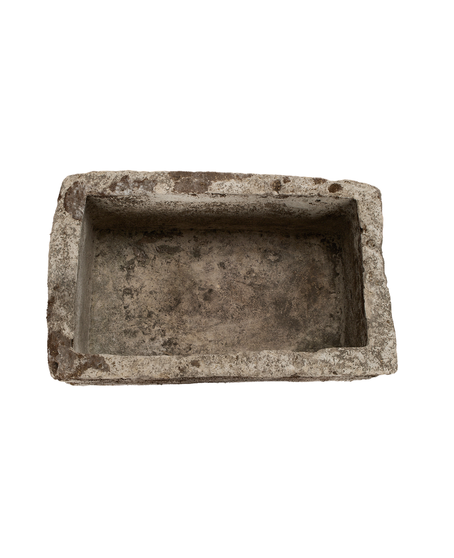 Limestone Trough - Rectangle side view