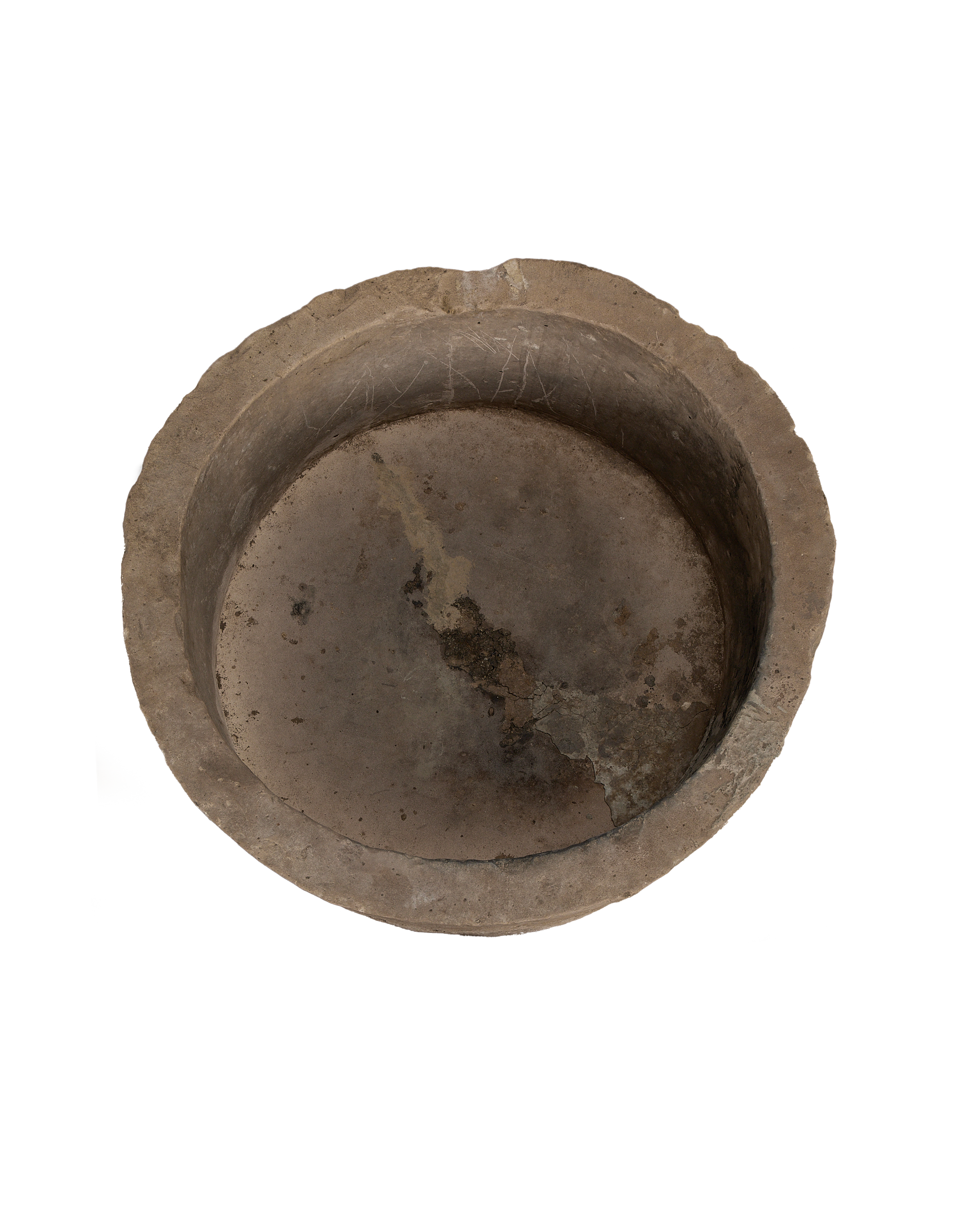 Limestone Trough - Round side view