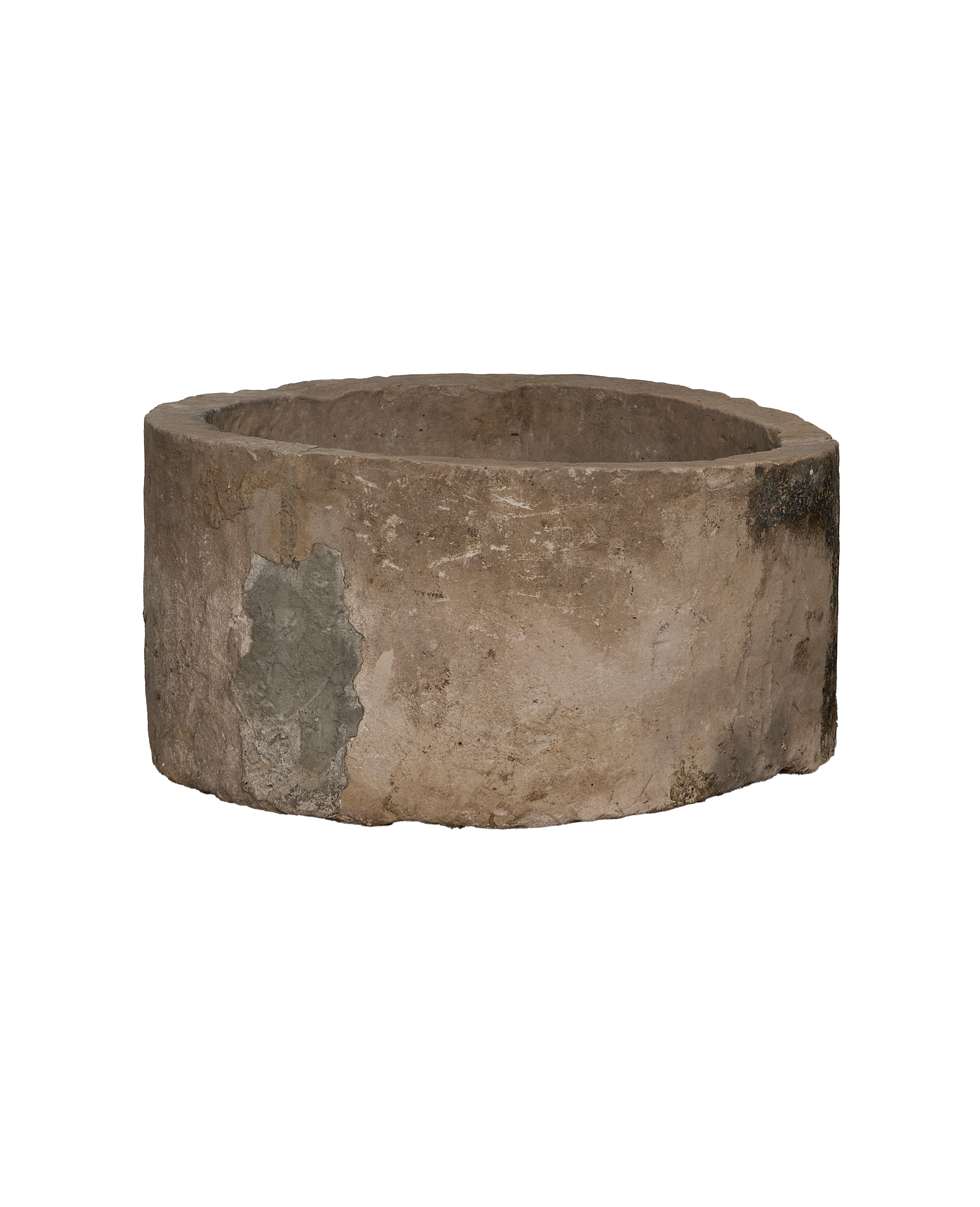 Limestone Trough - Round - oak - from Indonesia - vintage