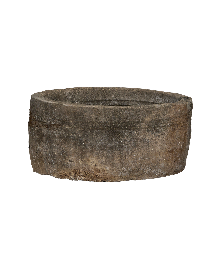 Limestone Trough - Round detail view