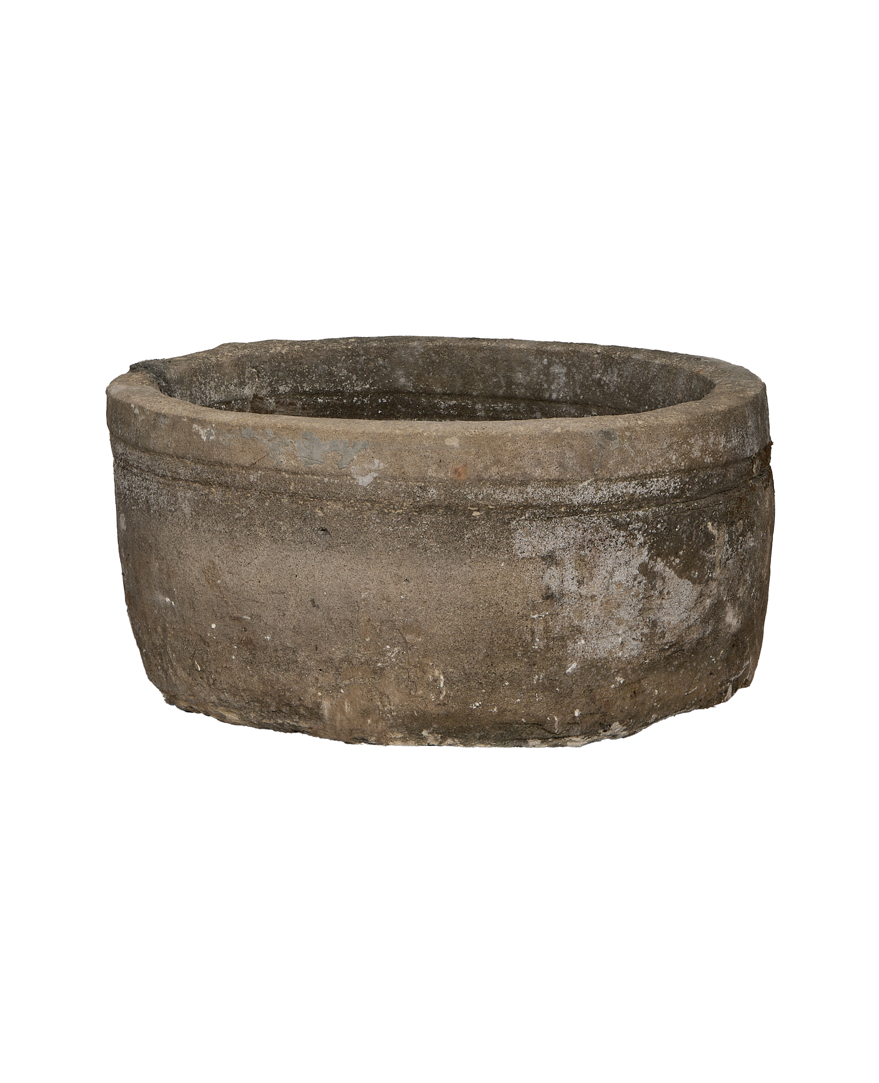 Limestone Trough - Round - oak - from Indonesia - vintage