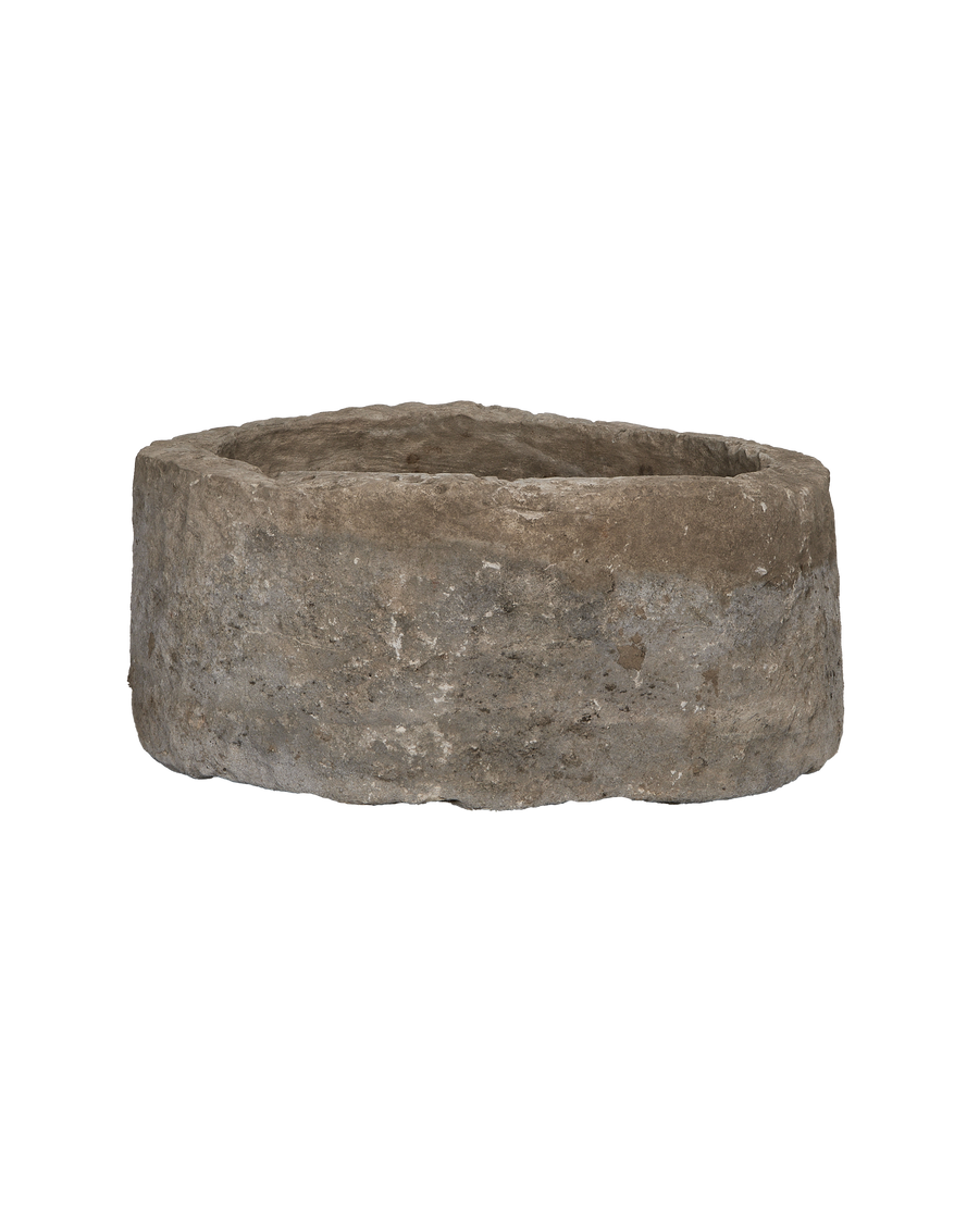 Limestone Trough - Round detail view