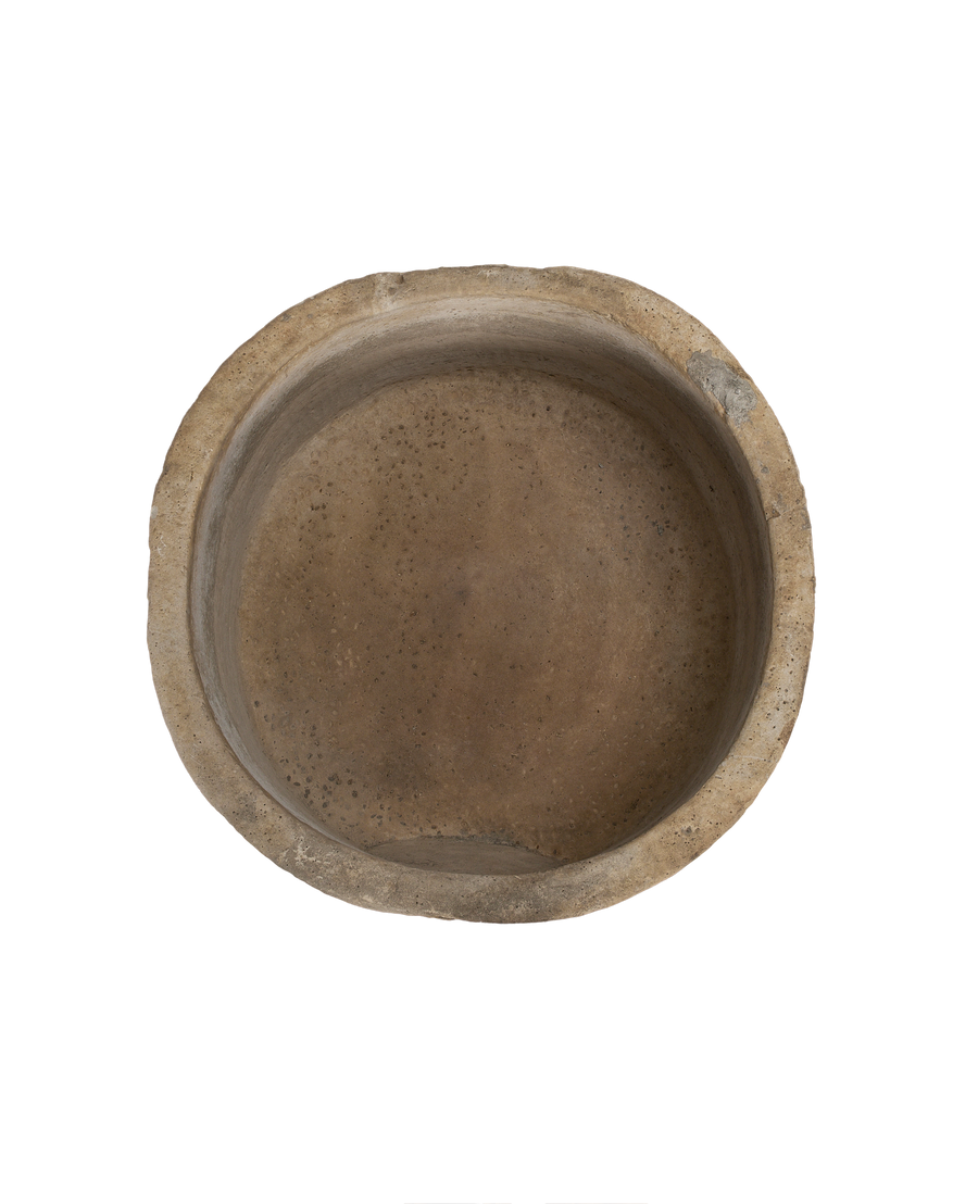 Limestone Trough - Round side view