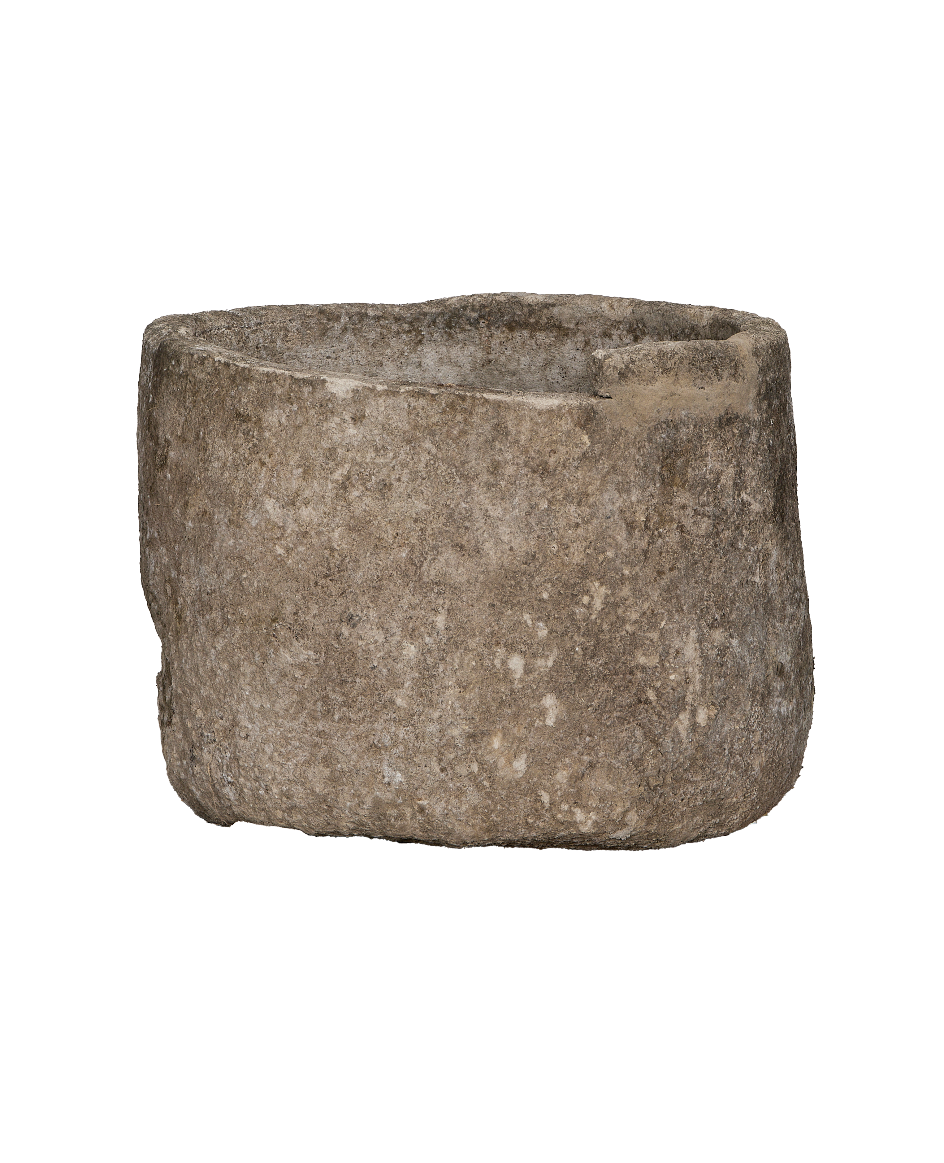 Limestone Trough - Round detail view